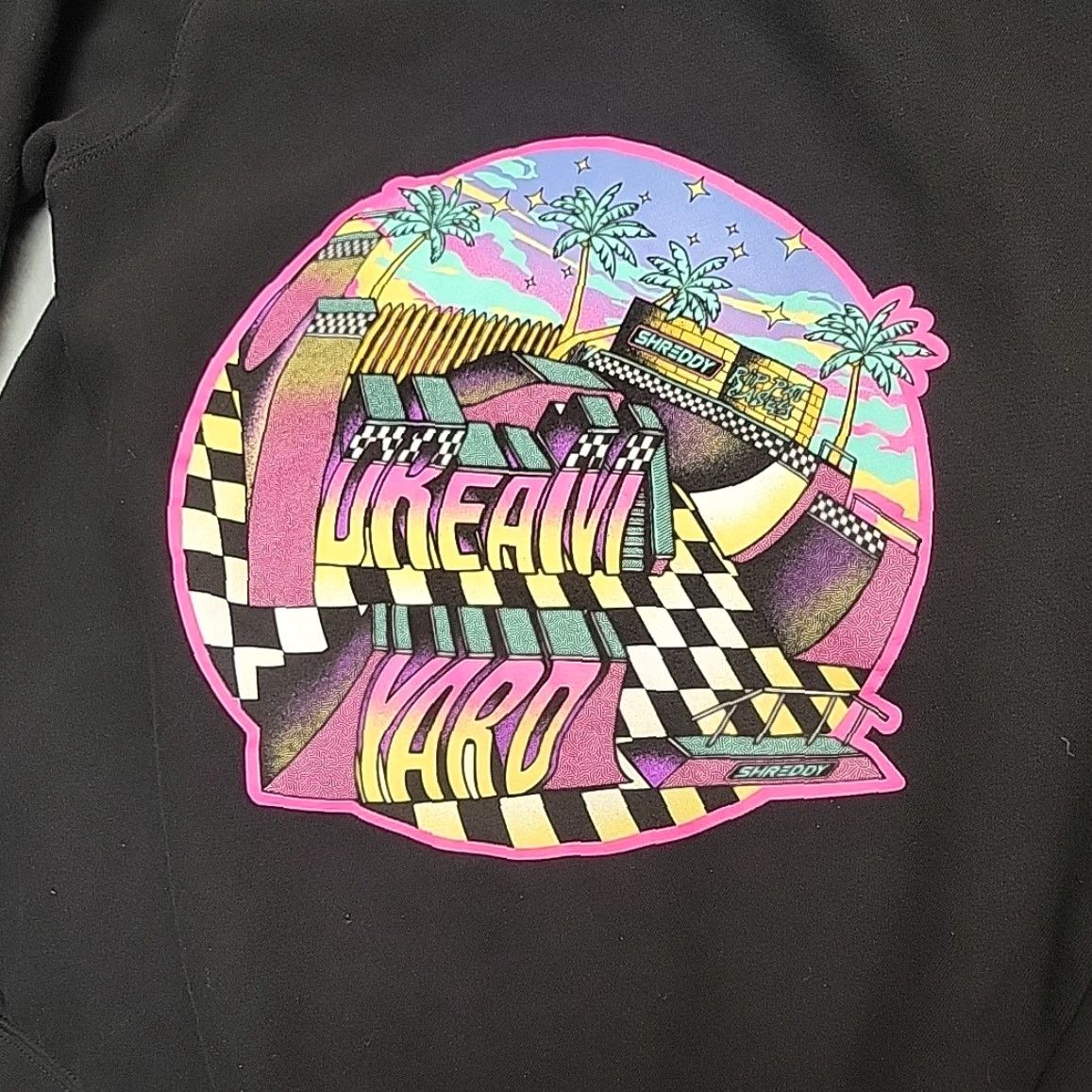 Vintage DREAM Yard Hoodie Black M Long Sleeve Full Zip Hooded Y2K Skate Surf Shreddy Mens Shirt Size US M / EU 48-50 / 2 - 7 Thumbnail