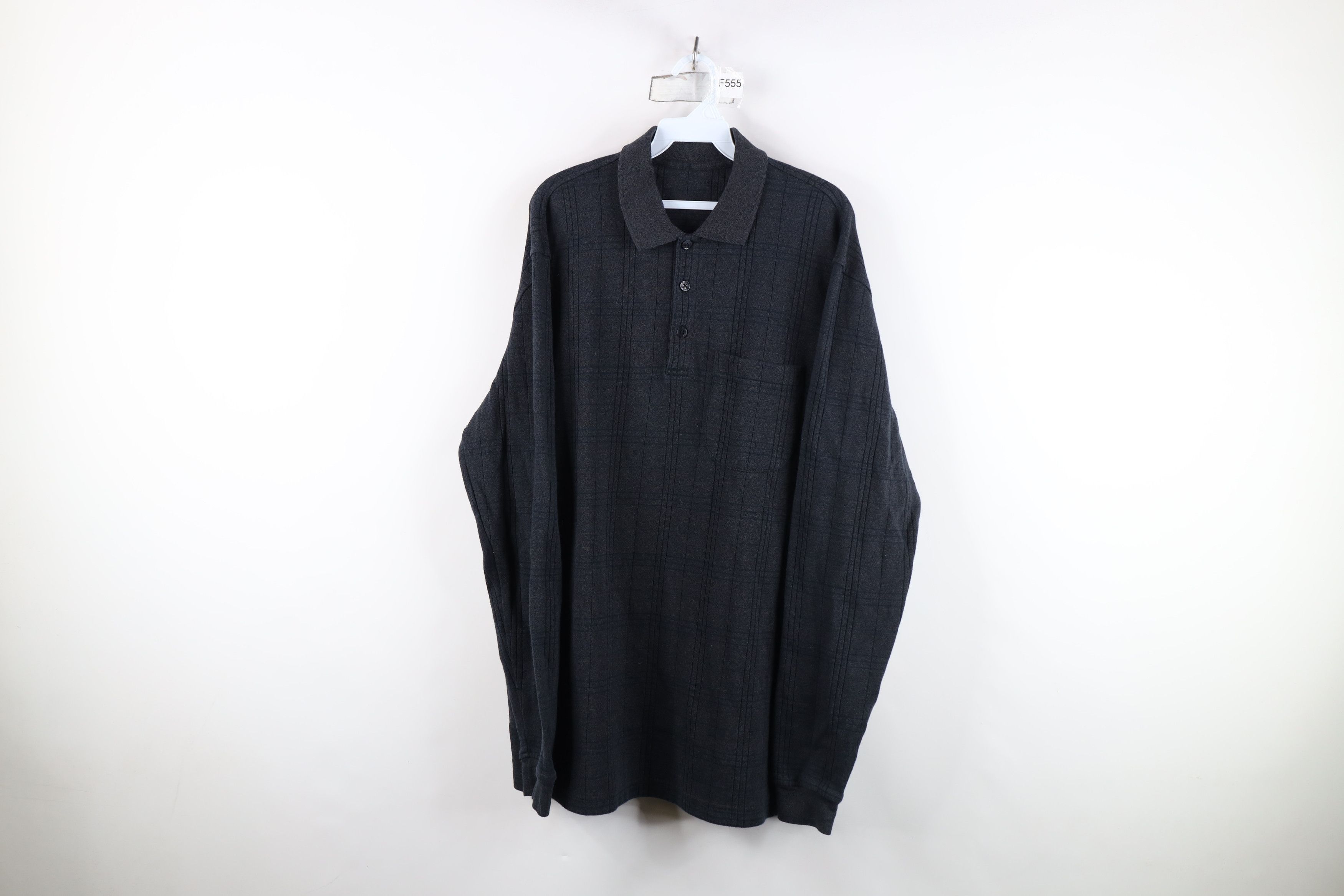 Vintage Vintage 90s Streetwear Heavyweight Long Sleeve Rugby Polo Size US XL / EU 56 / 4 - 1 Thumbnail