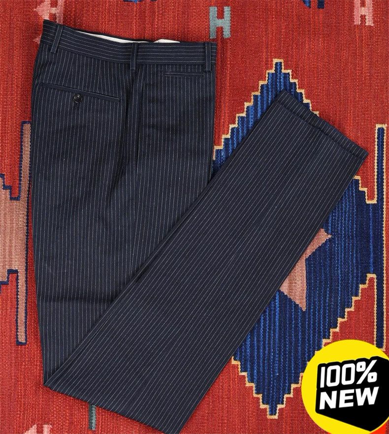 RRL Ralph Lauren RRL Ralph Lauren Tibetan blue striped high-end trousers Size US 32 / EU 48 - 2 Thumbnail