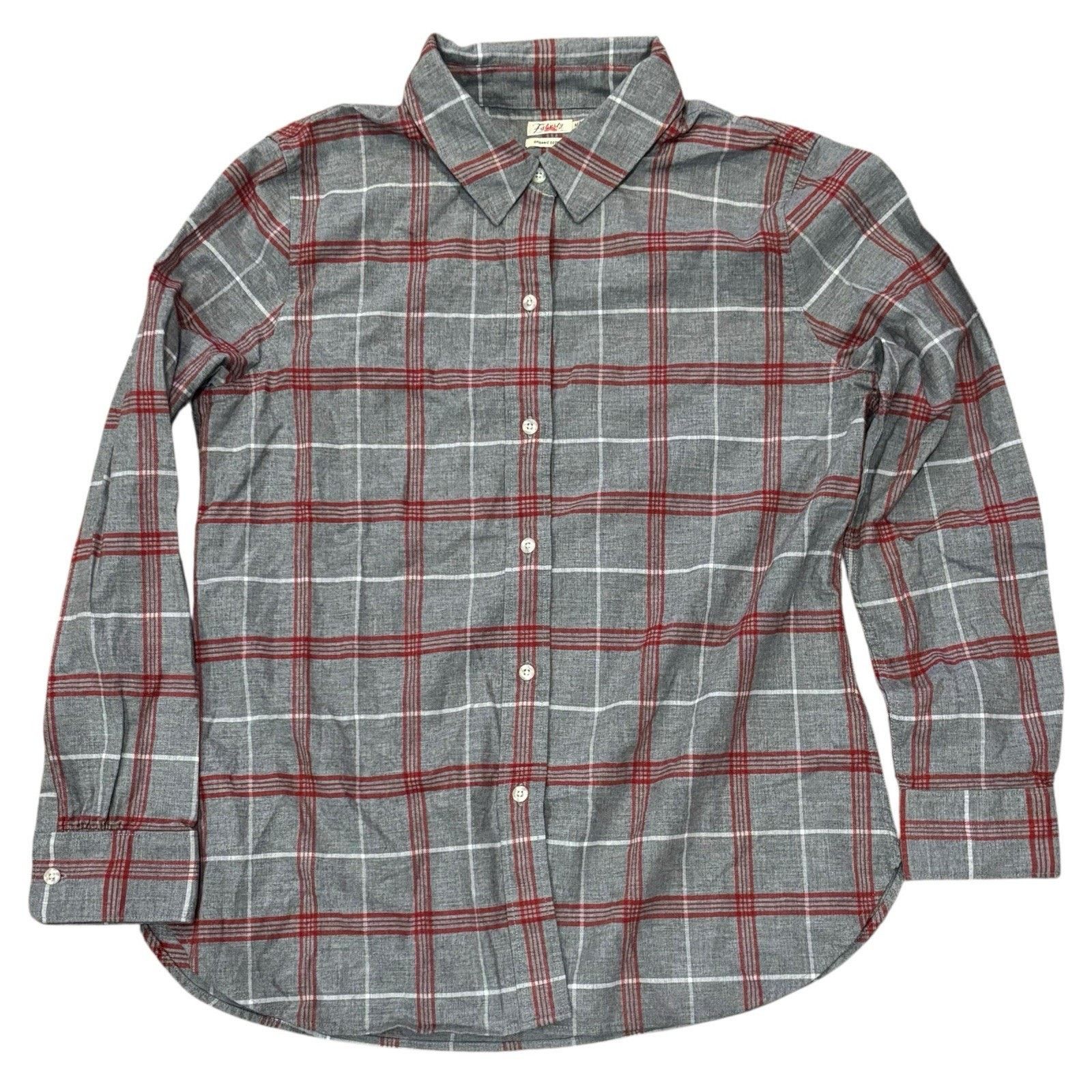 Faherty Faherty Juliet Gray & Red Plaid Flannel Shirt Women's Medium Size M / US 6-8 / IT 42-44 - 3 Thumbnail