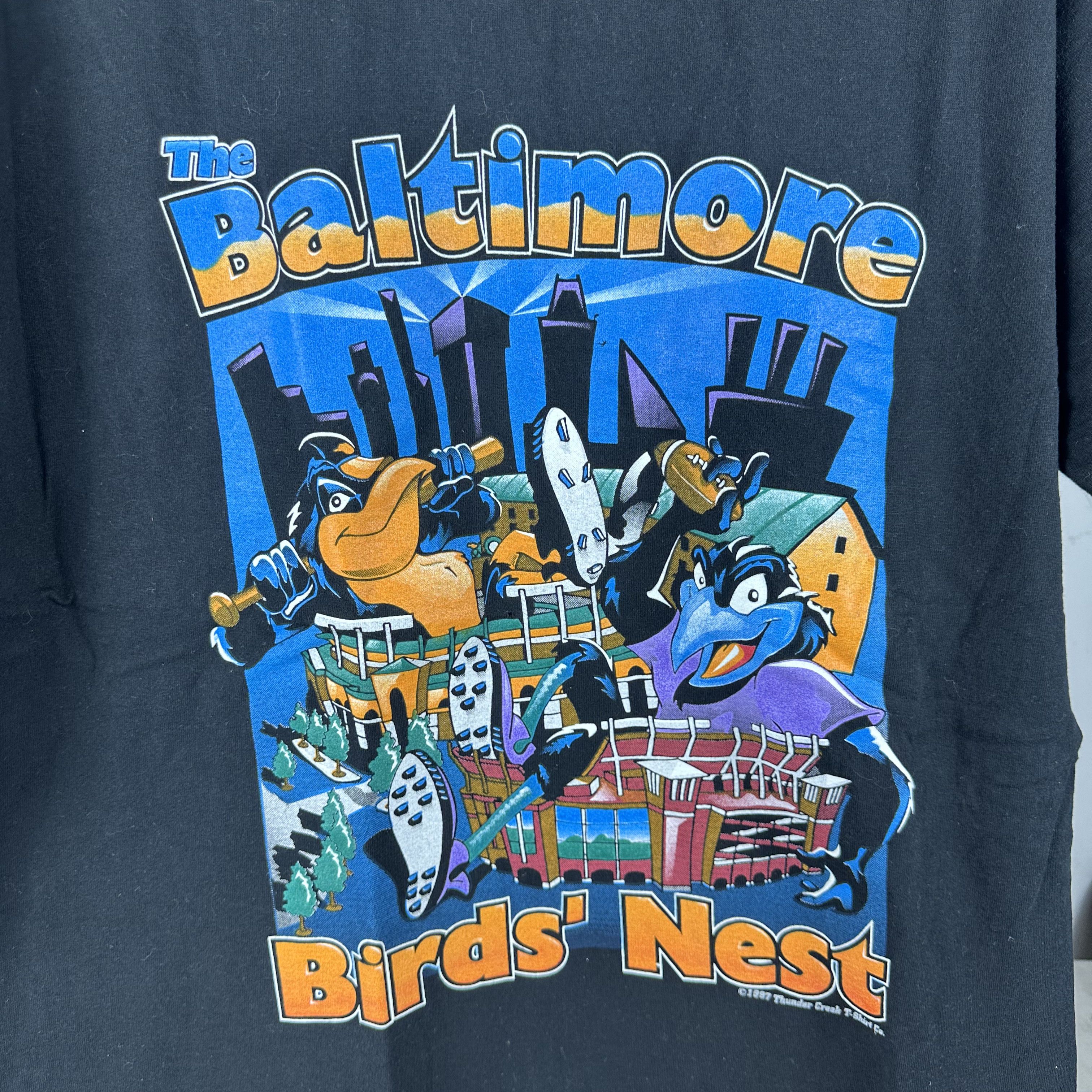 Vintage 1997 Baltimore Orioles MLB The Baltimore Bird's Nest Tee Size US XL / EU 56 / 4 - 2 Thumbnail