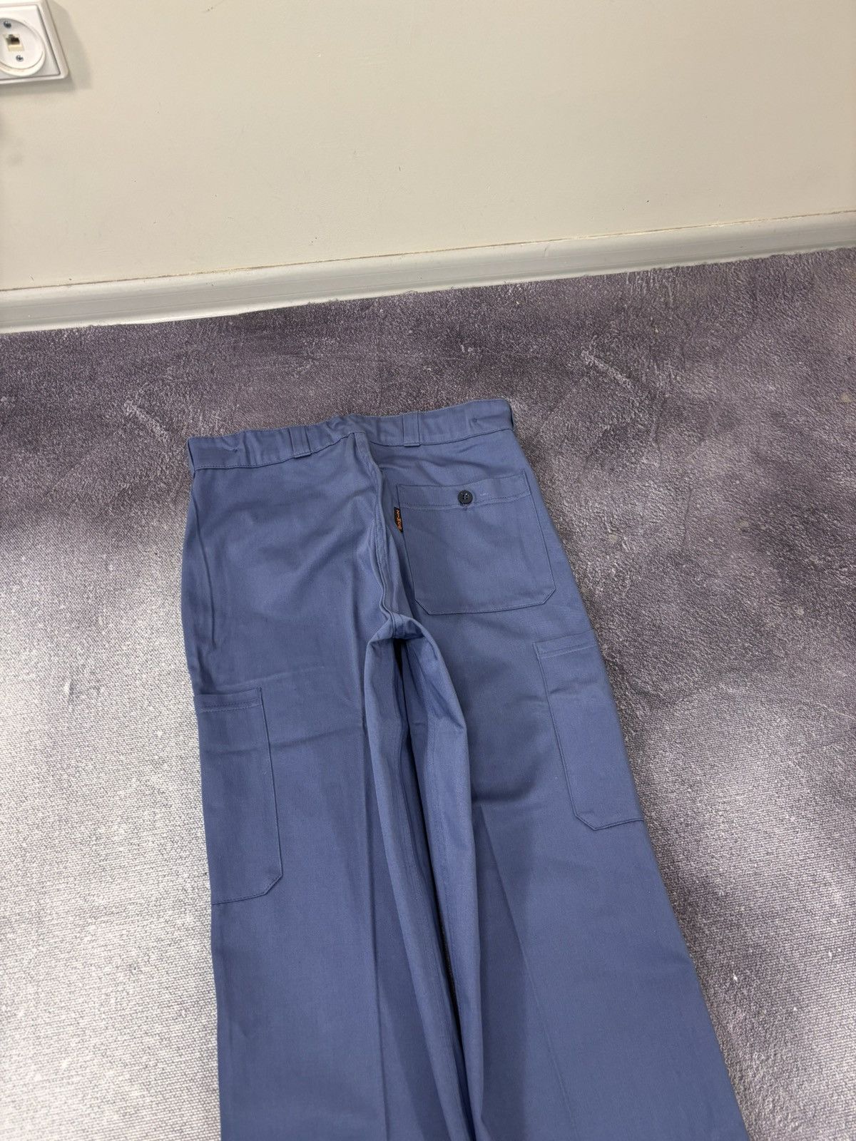 Other Vintage 1970s French Workwear Zimco Slate Blue Utility Pants Size US 34 / EU 50 - 18 Thumbnail