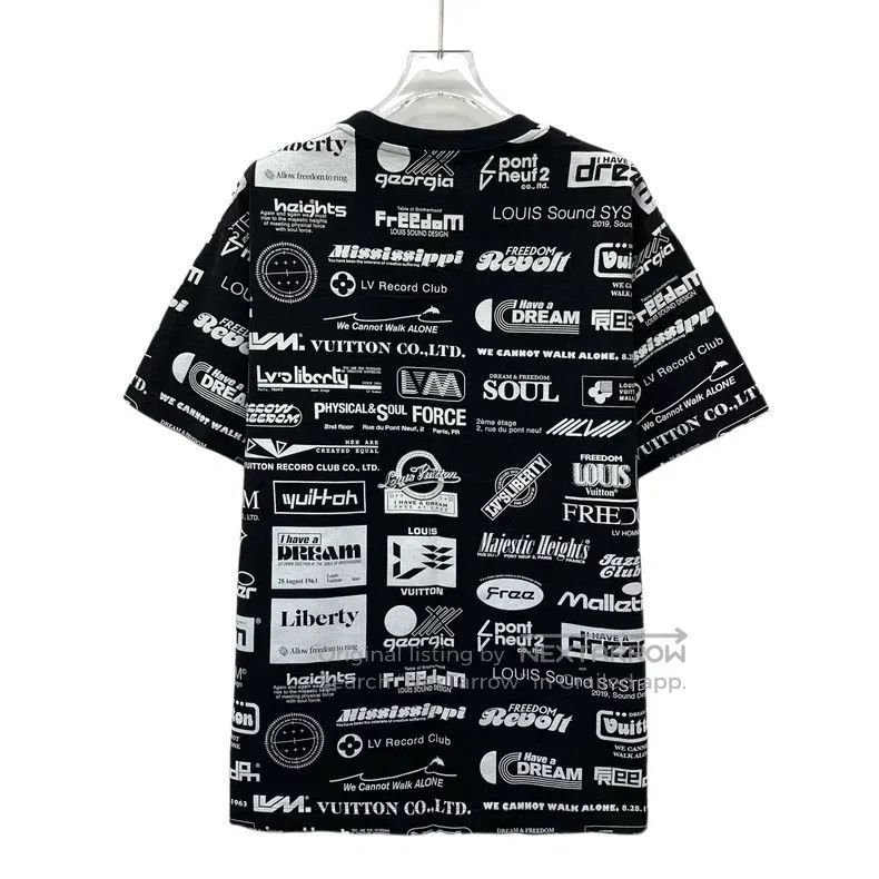 Louis Vuitton Louis Vuitton Black letter logo printed cotton crewneck T- Size US L / EU 52-54 / 3 - 2 Thumbnail