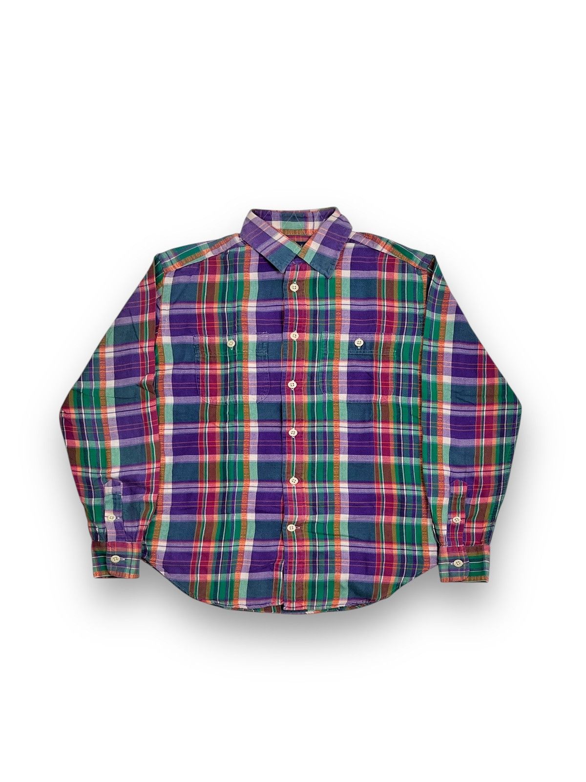 Polo Ralph Lauren × RRL Ralph Lauren × Ralph Lauren Y2K Ralph Lauren Double Pocket Multicolor Plaid Flannel Size US S / EU 44-46 / 1 - 1 Thumbnail