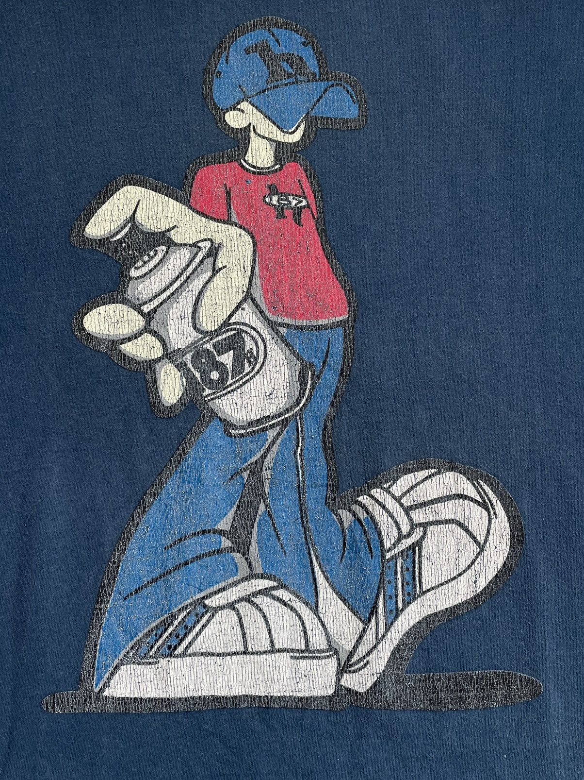 Tultex Vintage 187 Hudda 90’s Graffiti Man T-Shirt VERY RARE Size US XL / EU 56 / 4 - 5 Thumbnail