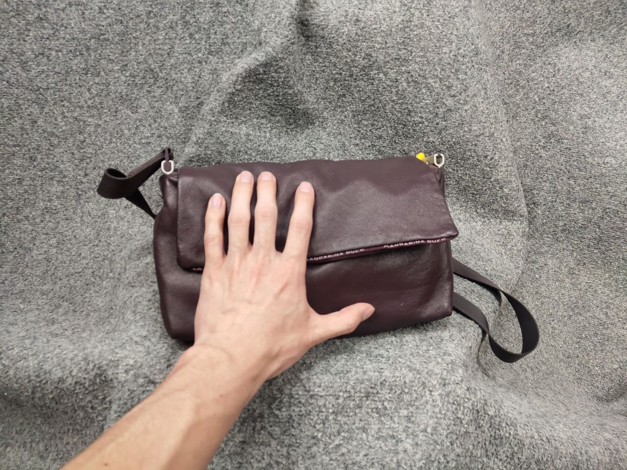 Mandarina Duck Mandarin Duck Design Dark purple leather Crossbody Bag Size ONE SIZE - 16 Thumbnail