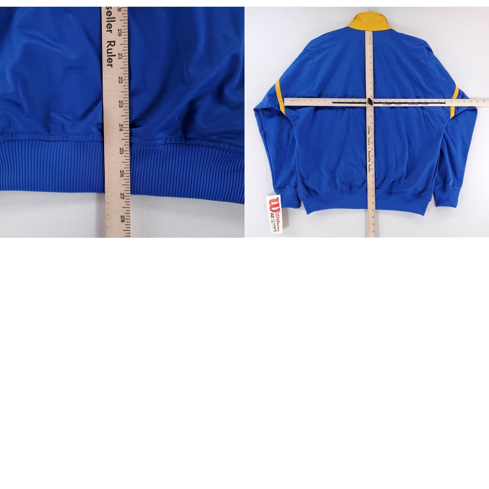 Wilson VINTAGE Wilson Track Jacket Mens L Blue White Yellow Black VTG 80s 90s NWT Size US L / EU 52-54 / 3 - 8 Thumbnail
