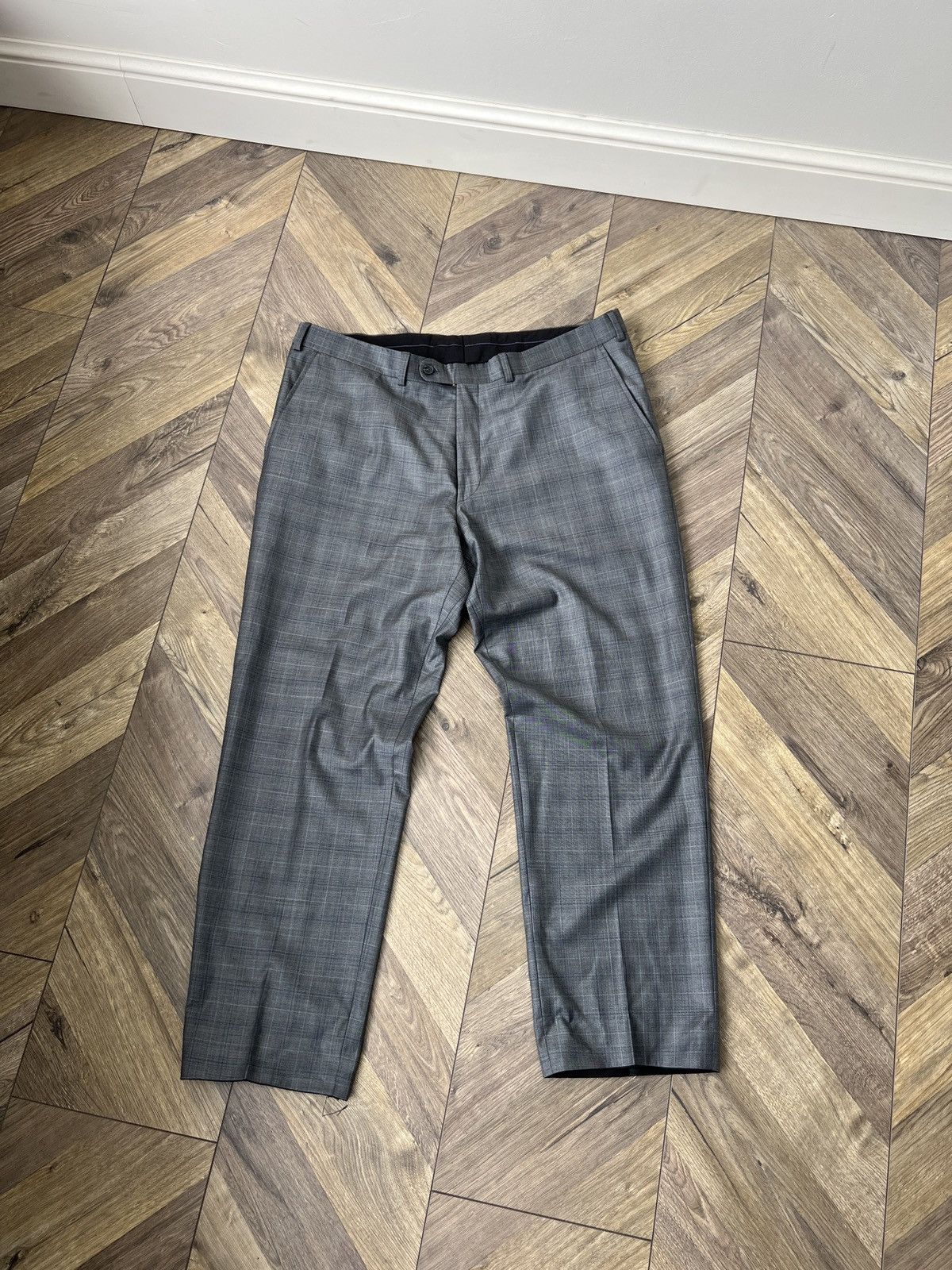 Designer × Vintage Vintage Eduard Dressler Grey Loro Piana Superfine Suit Size 54R - 20 Thumbnail