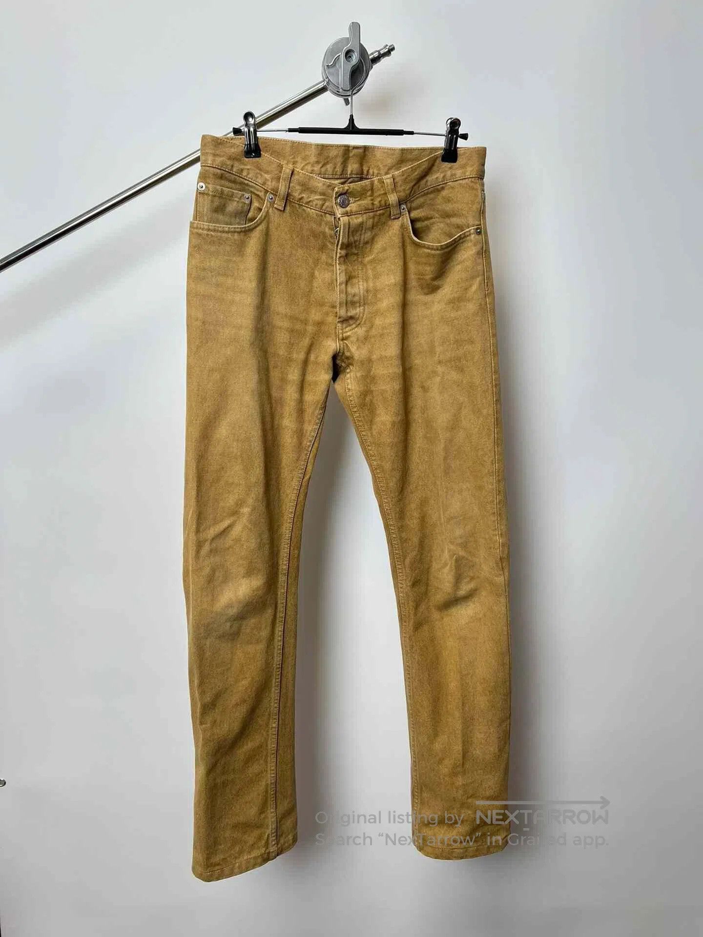 Helmut Lang Helmut Lang Brown-Yellow Straight-Leg Jeans. Size US 30 / EU 46 - 1 Thumbnail