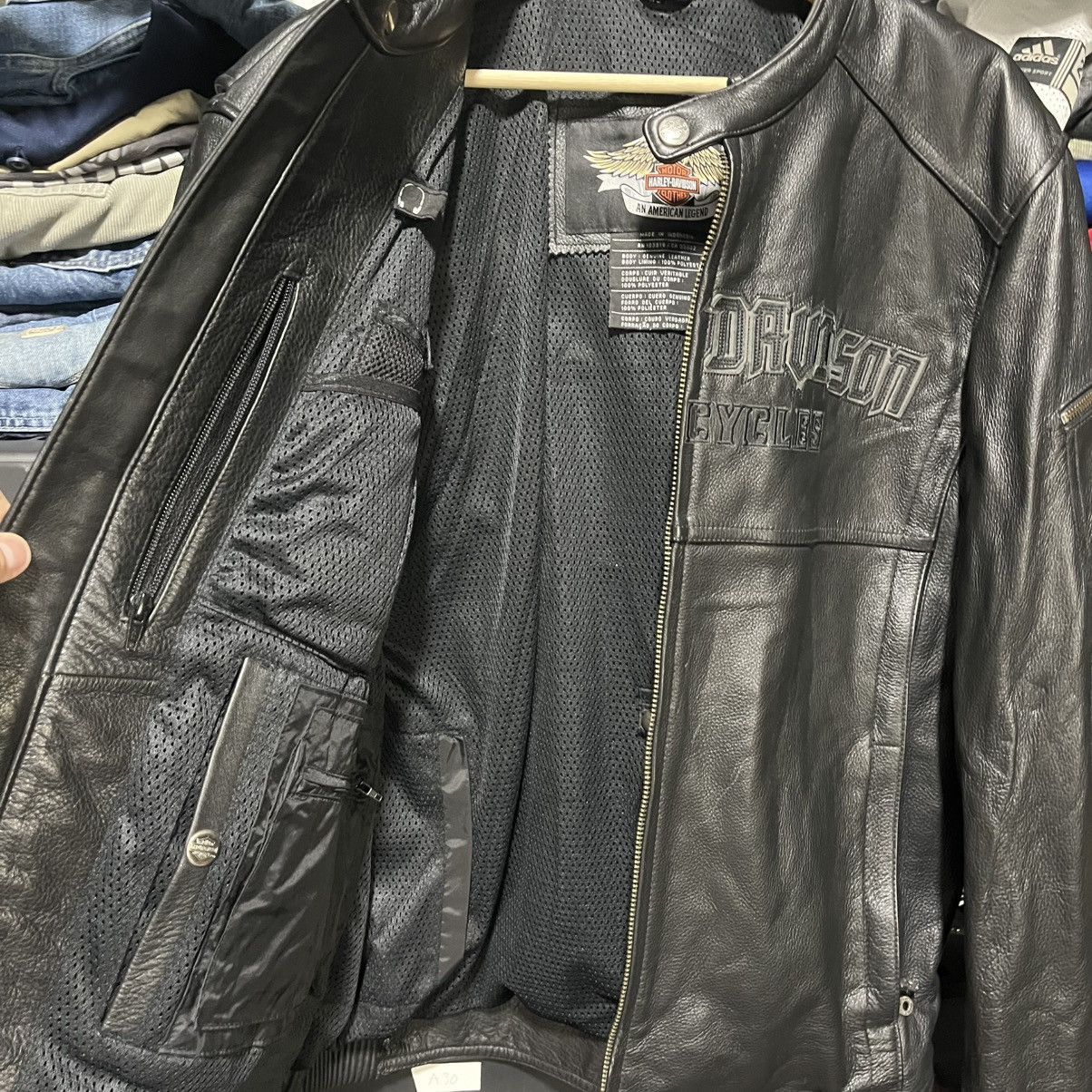 Harley Davidson VINTAGE HARLEY DAVIDSON AURORAL SKULL GRUNGE LEATHER JACKET Size US XL / EU 56 / 4 - 9 Thumbnail