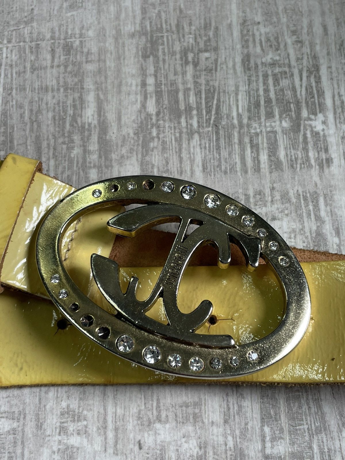 Just Cavalli Vintage Just Cavalli 90’s Archive Leather Belt Yellow RARE Size ONE SIZE - 2 Thumbnail
