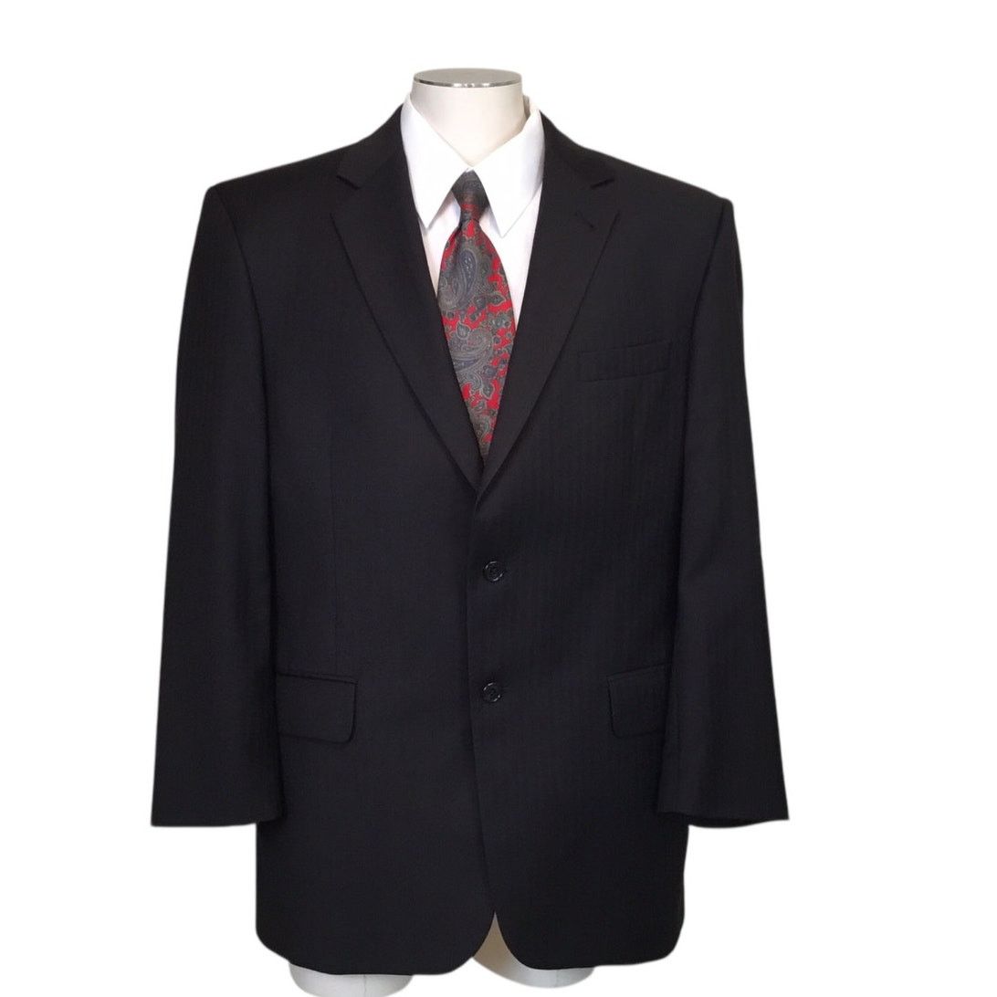 Jos. A. Bank Joseph A. Bank Suit Coat 42 Reg Black Signature Collection Size US L / EU 52-54 / 3 - 1 Thumbnail