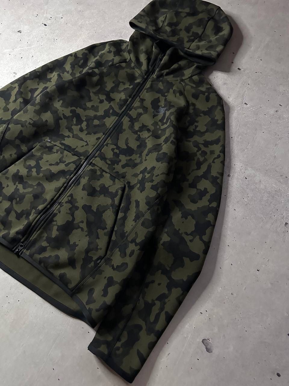 Nike Nike Tech Fleece Full-Zip Hoodie Camo Green Men’s M Y2K Size US M / EU 48-50 / 2 - 2 Thumbnail