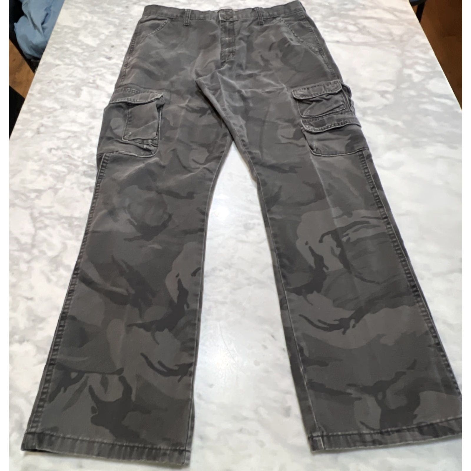 Wrangler Wrangler Jeans Cargo Camo Men 36x32 Faded Gray 70BRWGL Cotton Hunting Jeans Size US 36 / EU 52 - 3 Thumbnail