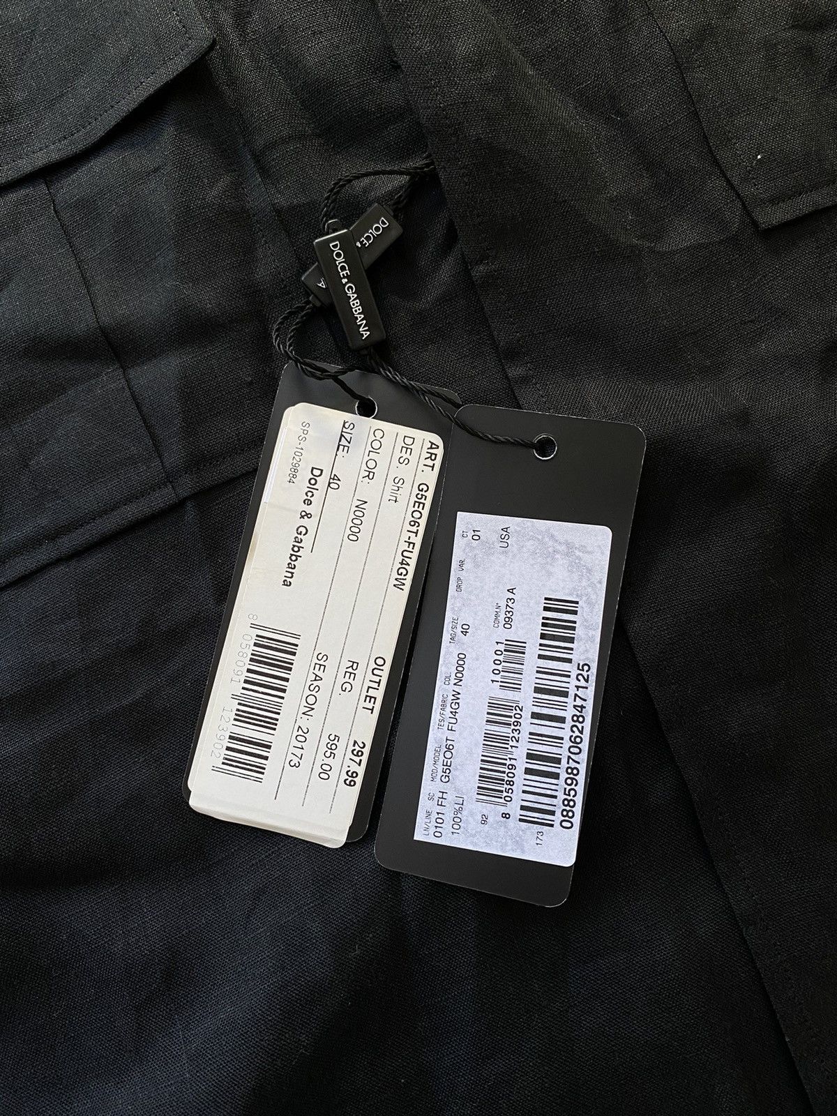 Dolce & Gabbana Dolce & Gabbana Linen Shirt Size US XL / EU 56 / 4 - 4 Thumbnail