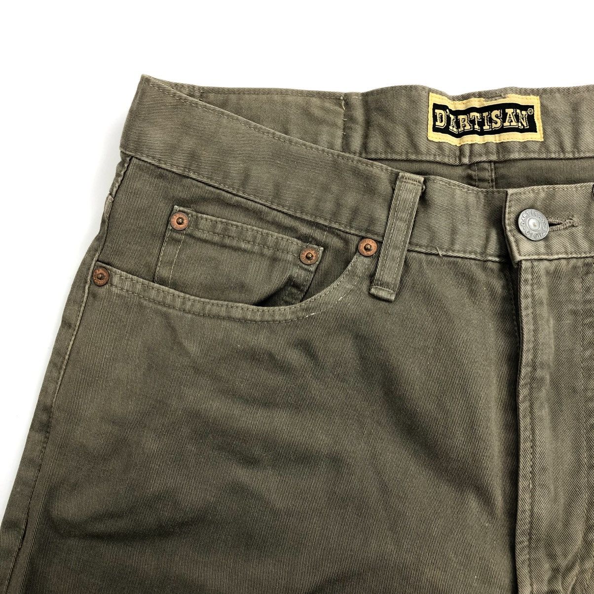 Japanese Brand × Studio D'Artisan × Vintage 🐷 Vintage Studio D'Artisan Olive Green Washed Jeans Size US 31 - 4 Thumbnail