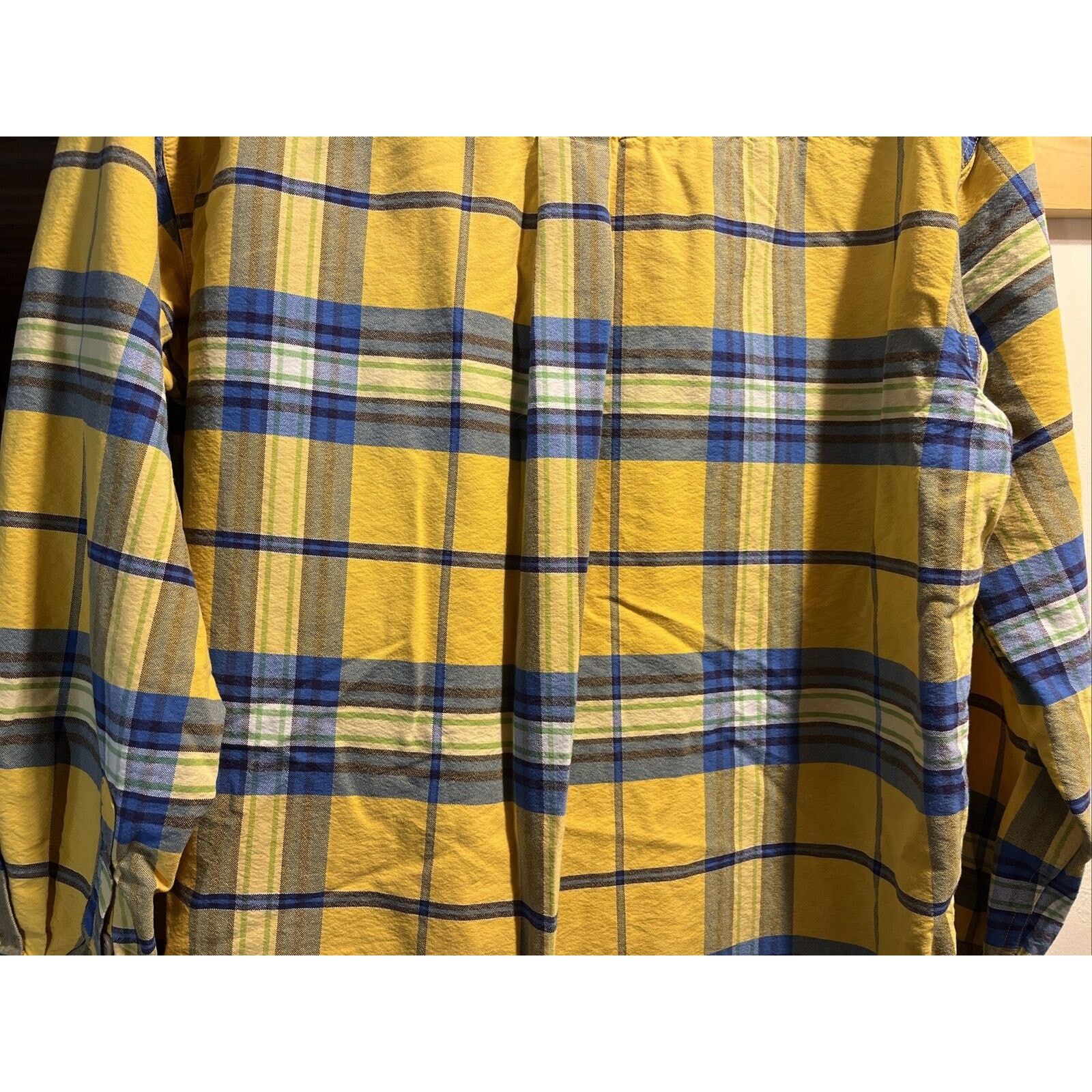 Roper Roper Vintage Men’s L Yellow Plaid LS Cotton Western Shirt Size US L / EU 52-54 / 3 - 12 Thumbnail
