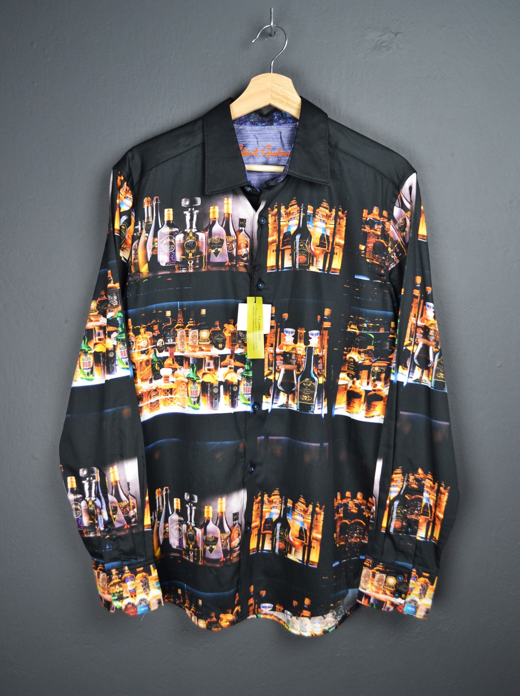 Robert Graham Robert Graham Whiskey In A Jar Drink $238 Classic Fit M Size US M / EU 48-50 / 2 - 1 Thumbnail