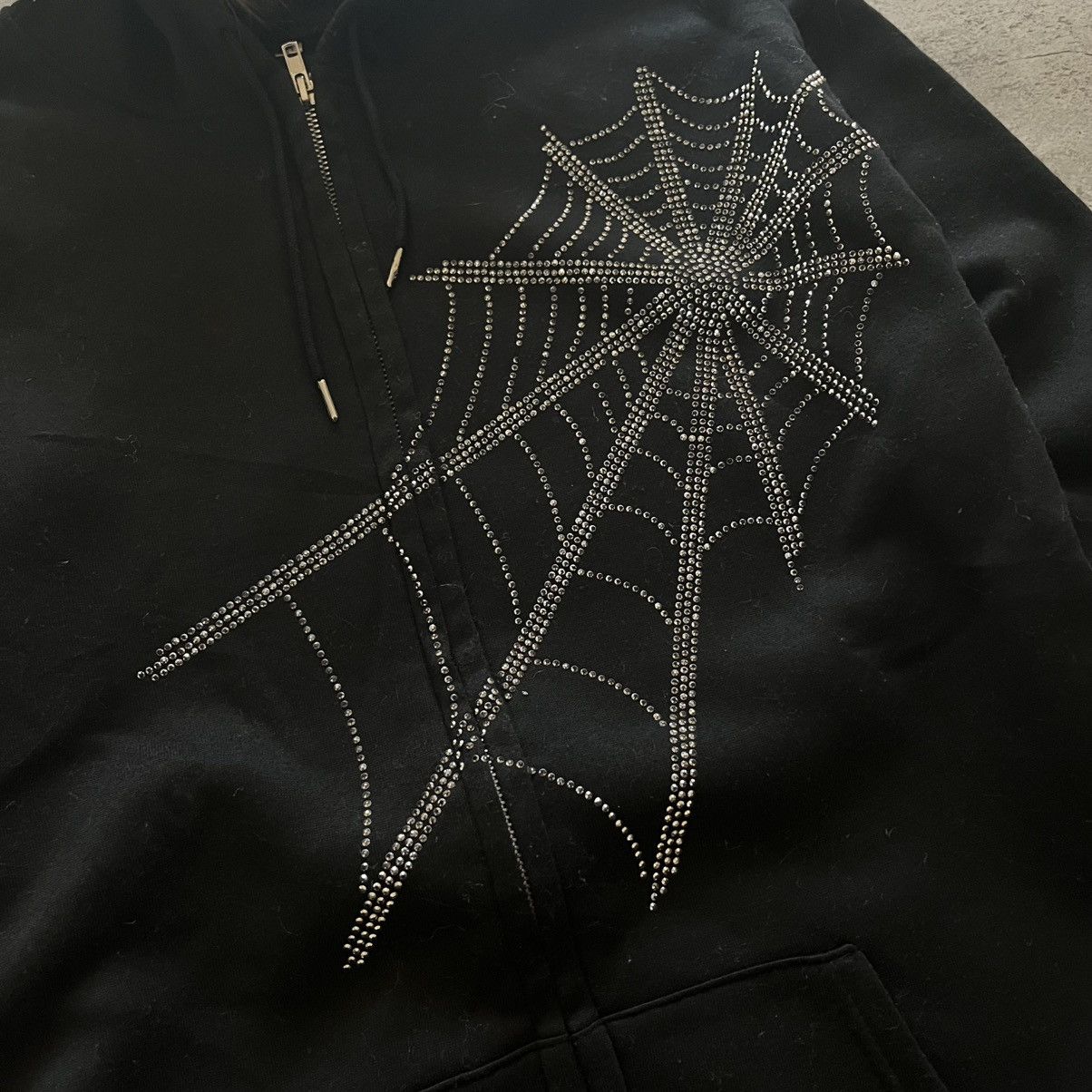 If Six Was Nine Spyder Gothic Punk Faux Fur Zip Hoodie Japanese Style Size US L / EU 52-54 / 3 - 5 Thumbnail