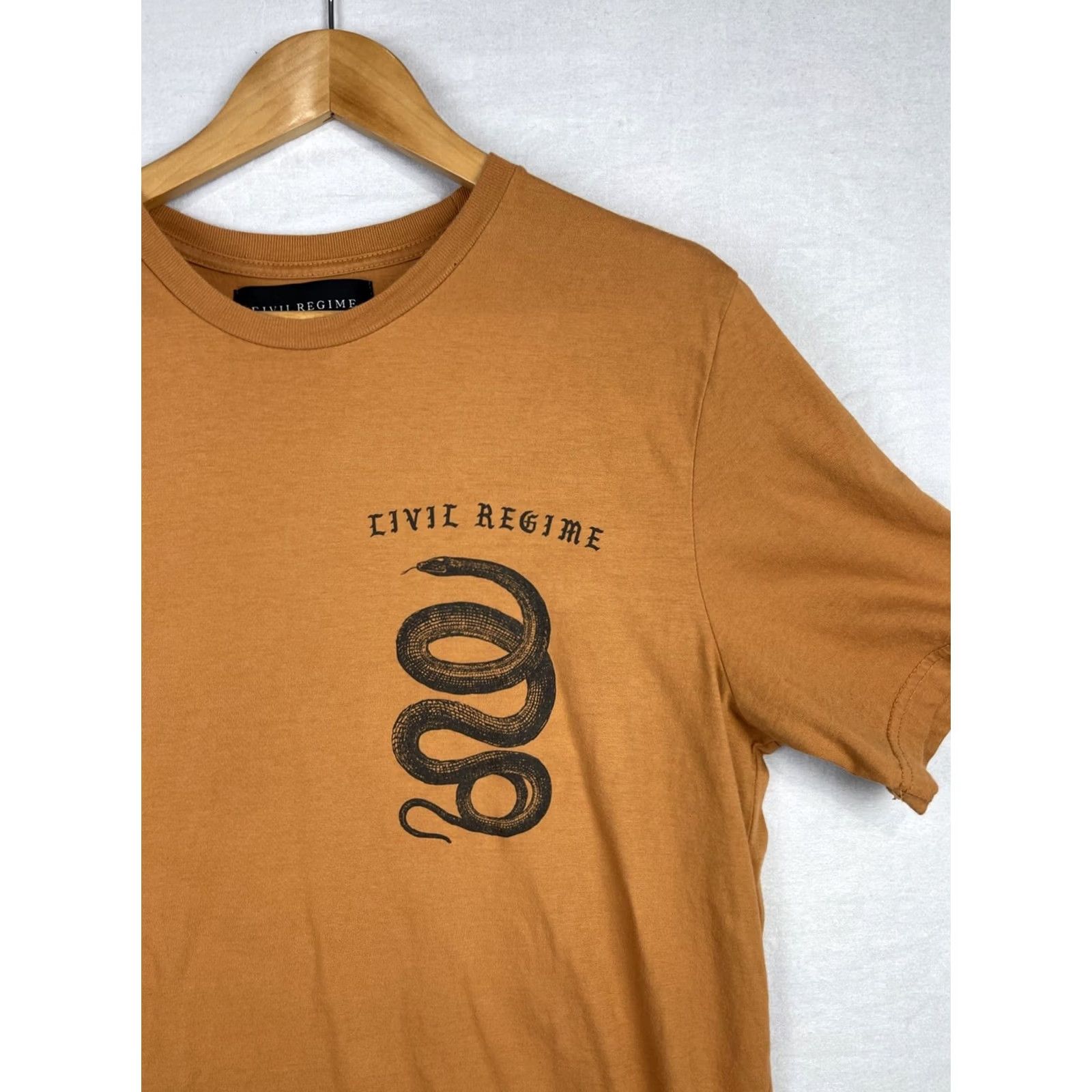 Vintage Civil Regime Shirt Mens XL Brown Snake Short Sleeve Tee Size US XL / EU 56 / 4 - 4 Thumbnail