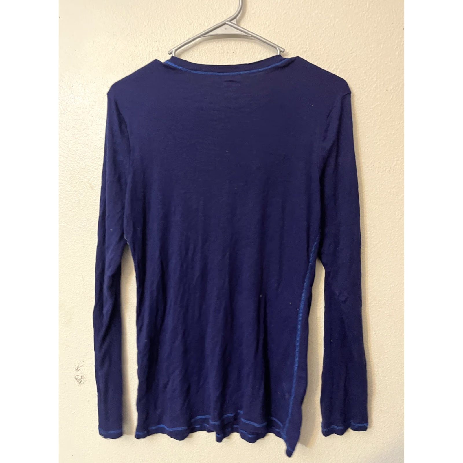 Old Navy Old Navy T-Shirt Women M Blue Round Neck Long Sleeve Pullover Breathable Vintage No Size M / US 6-8 / IT 42-44 - 3 Thumbnail