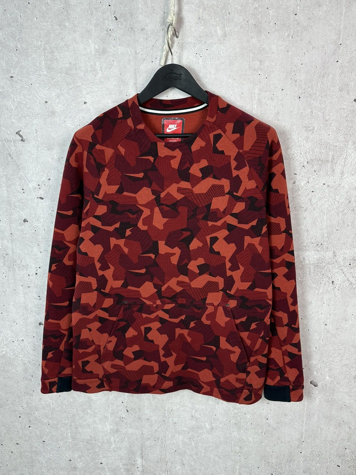 Nike Nike Tech Fleece Red Camo Crew Neck Cotton Men’s Sweatshirt Size US M / EU 48-50 / 2 - 1 Thumbnail