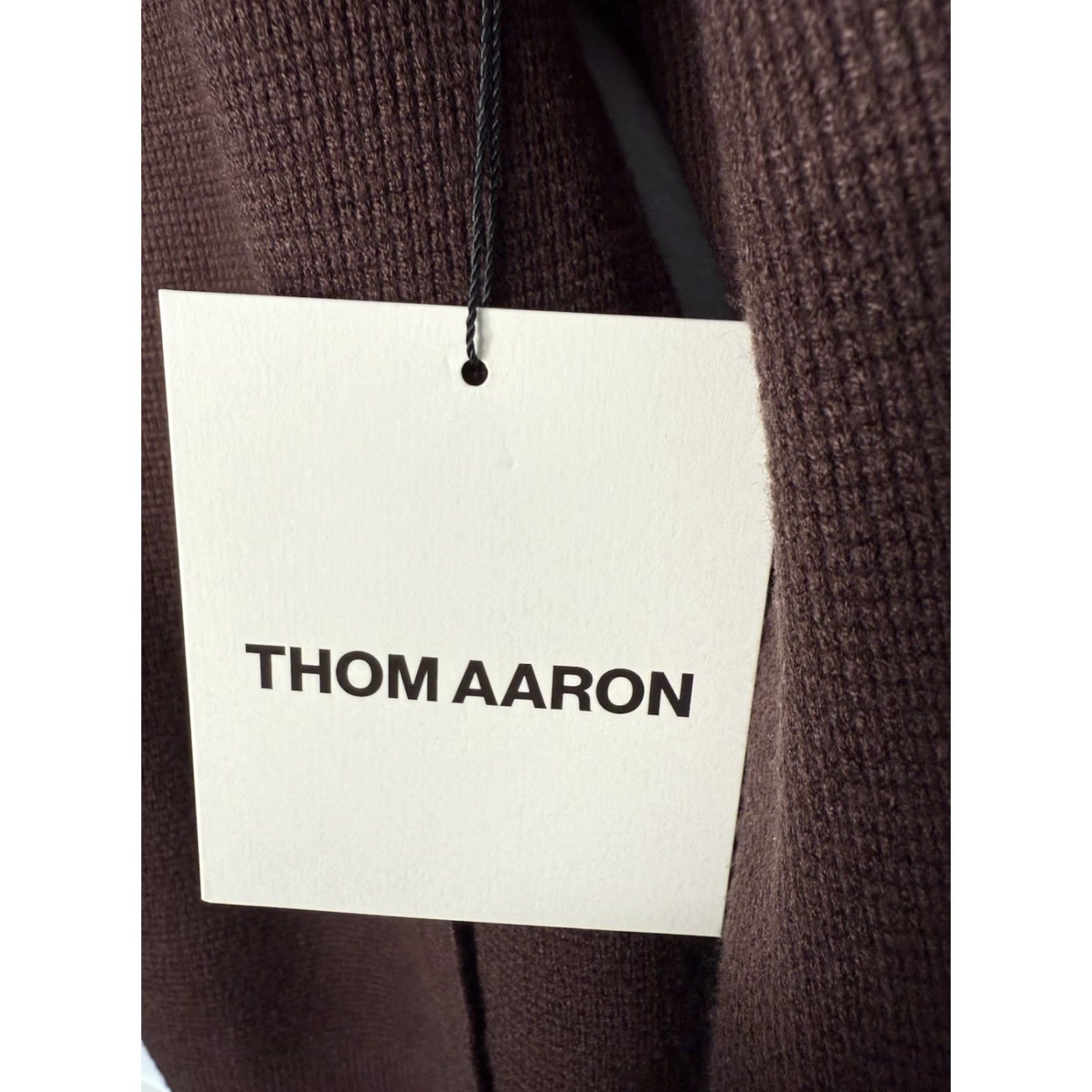 Vintage THOM AARON Sweater Cardigan Mens Medium Full Zip Knit Brown NWT Waffle Size US M / EU 48-50 / 2 - 3 Thumbnail
