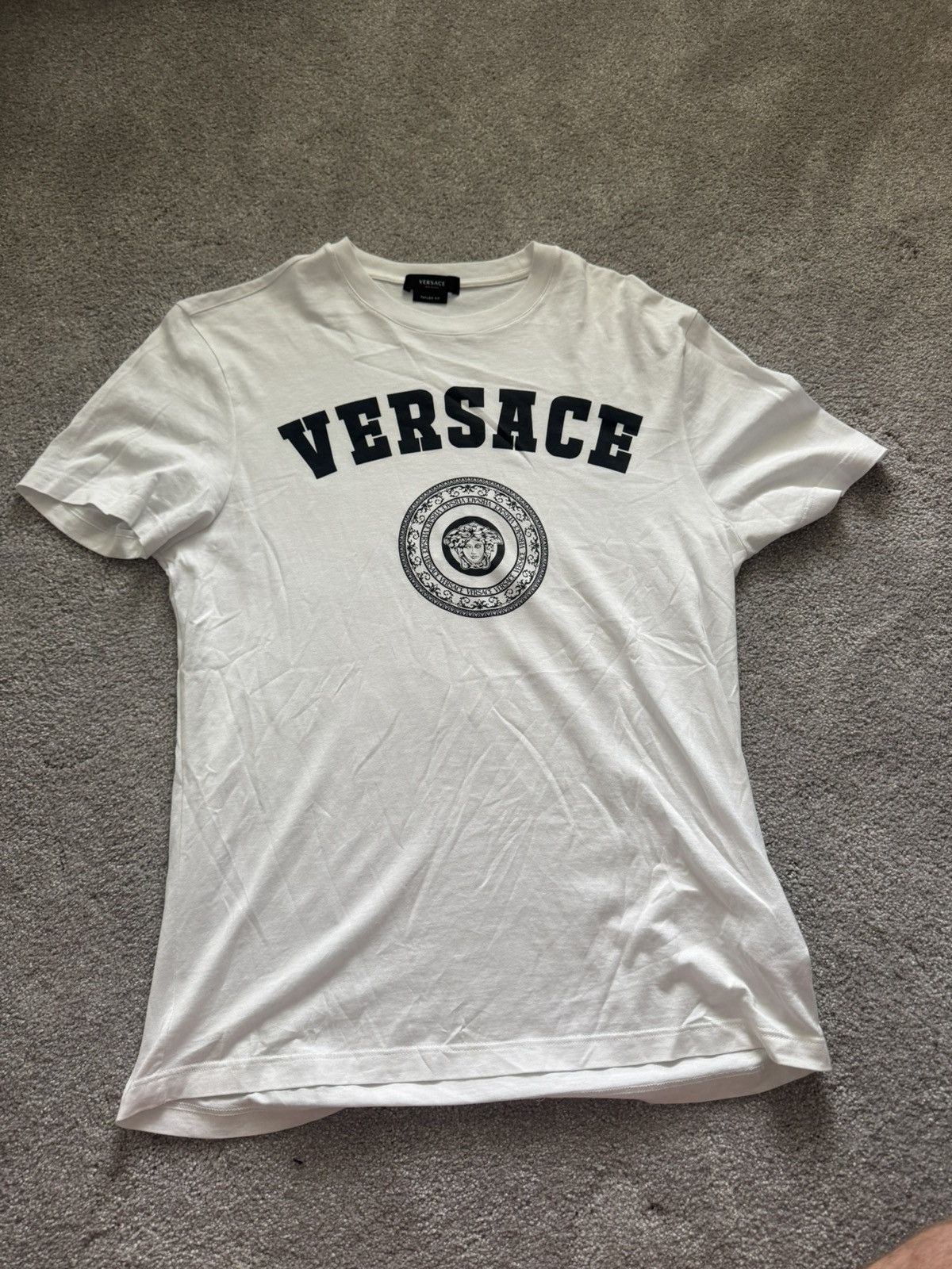Versace White Versace Logo Tee Size US L / EU 52-54 / 3 - 1 Thumbnail