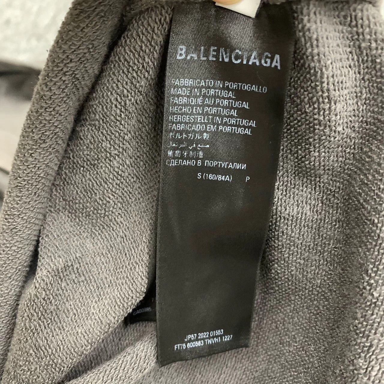 Balenciaga Balenciaga Grey Embroidered Hoodie Size S / US 4 / IT 40 - 6 Thumbnail
