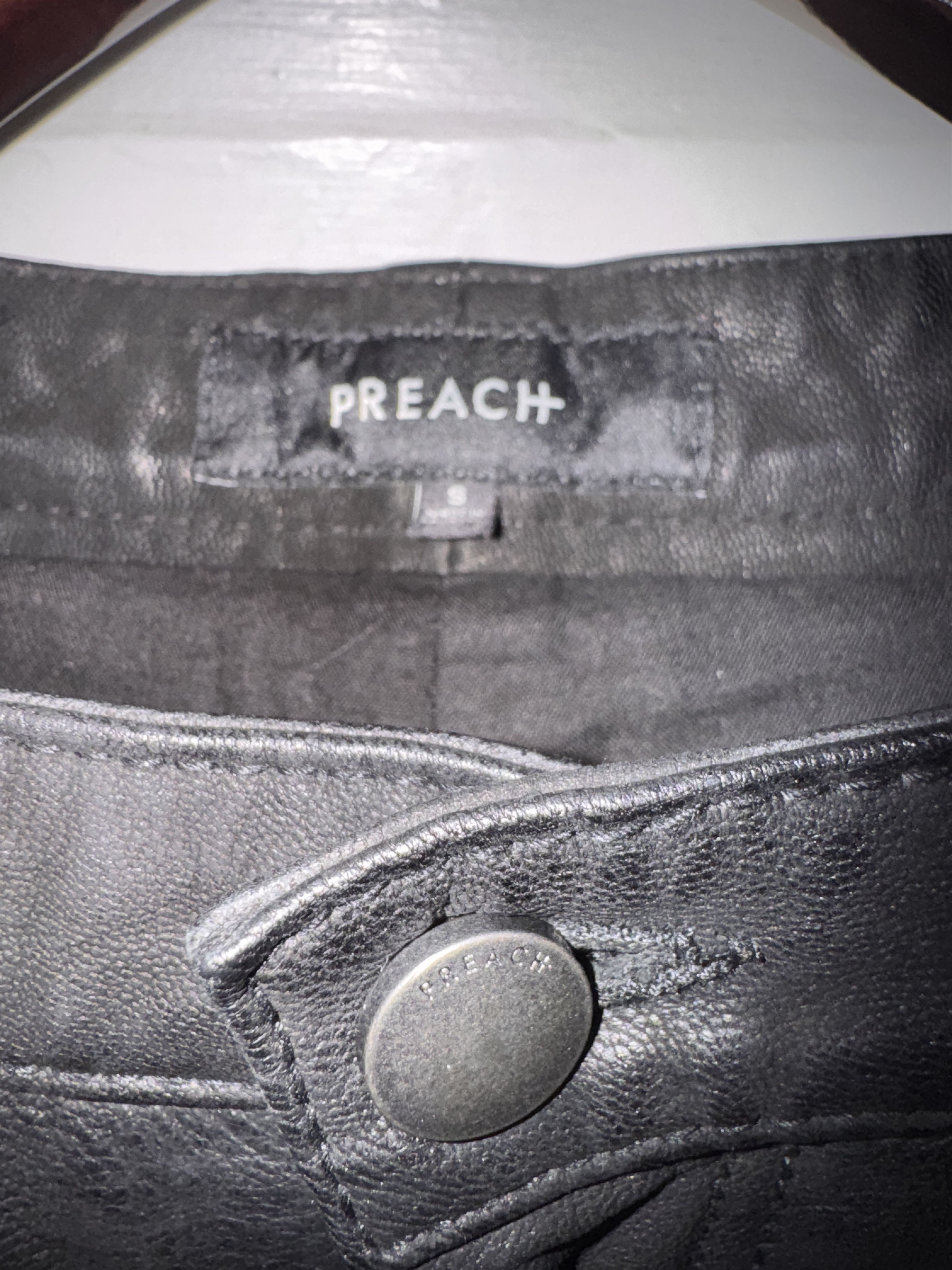 Preach Biker leather pants by Preach, Size S (fits like 32W/30L) Size US 32 / EU 48 - 7 Thumbnail