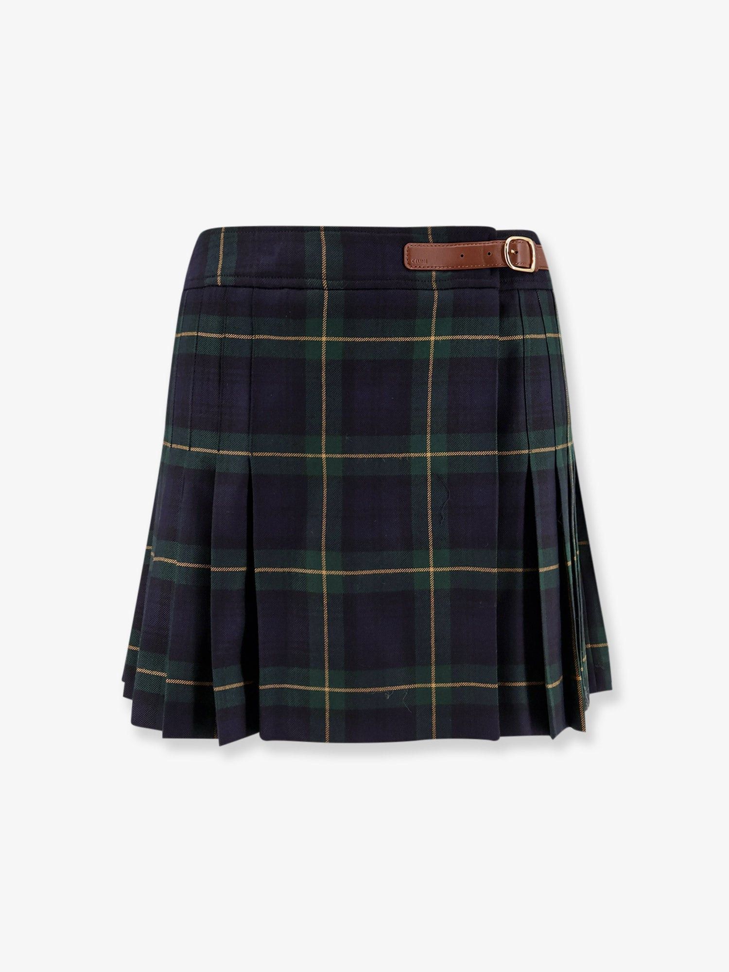 Celine Tartan wool kilt miniskirt 40 - USA Tariffs Included Size 27" / US 4 / IT 40 - 1 Thumbnail