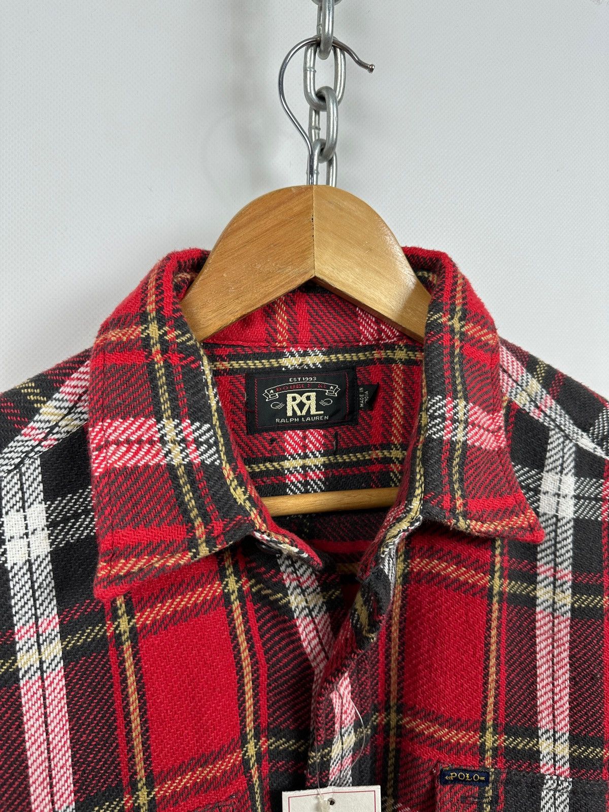 Polo Ralph Lauren RRL Ralph Lauren Double RL Plaid Flannel Long Sleeve Shirt Size US L / EU 52-54 / 3 - 21 Thumbnail