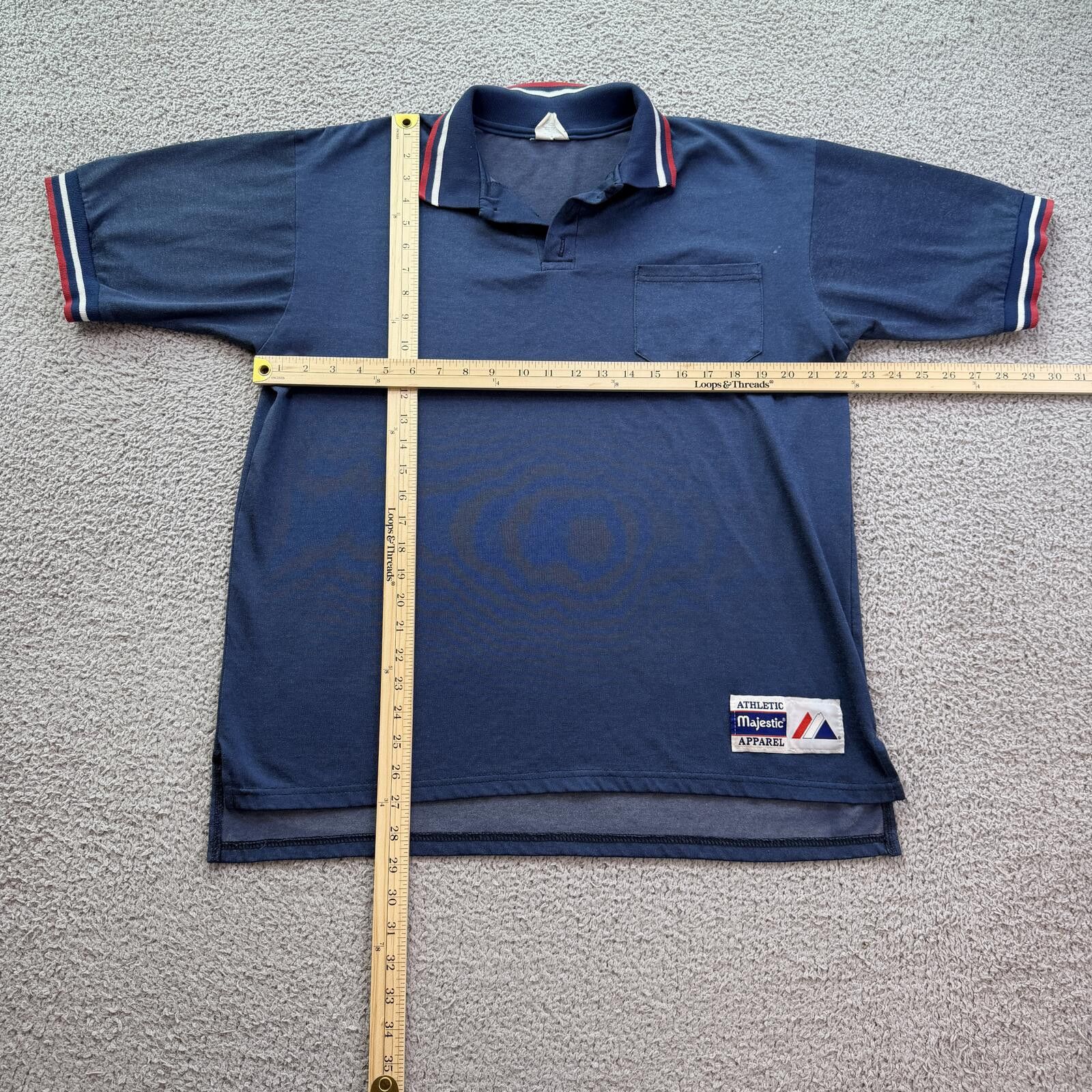 Majestic Vintage Majestic Athletic Umpire Style Polo Shirt USA Men L Size US L / EU 52-54 / 3 - 3 Thumbnail