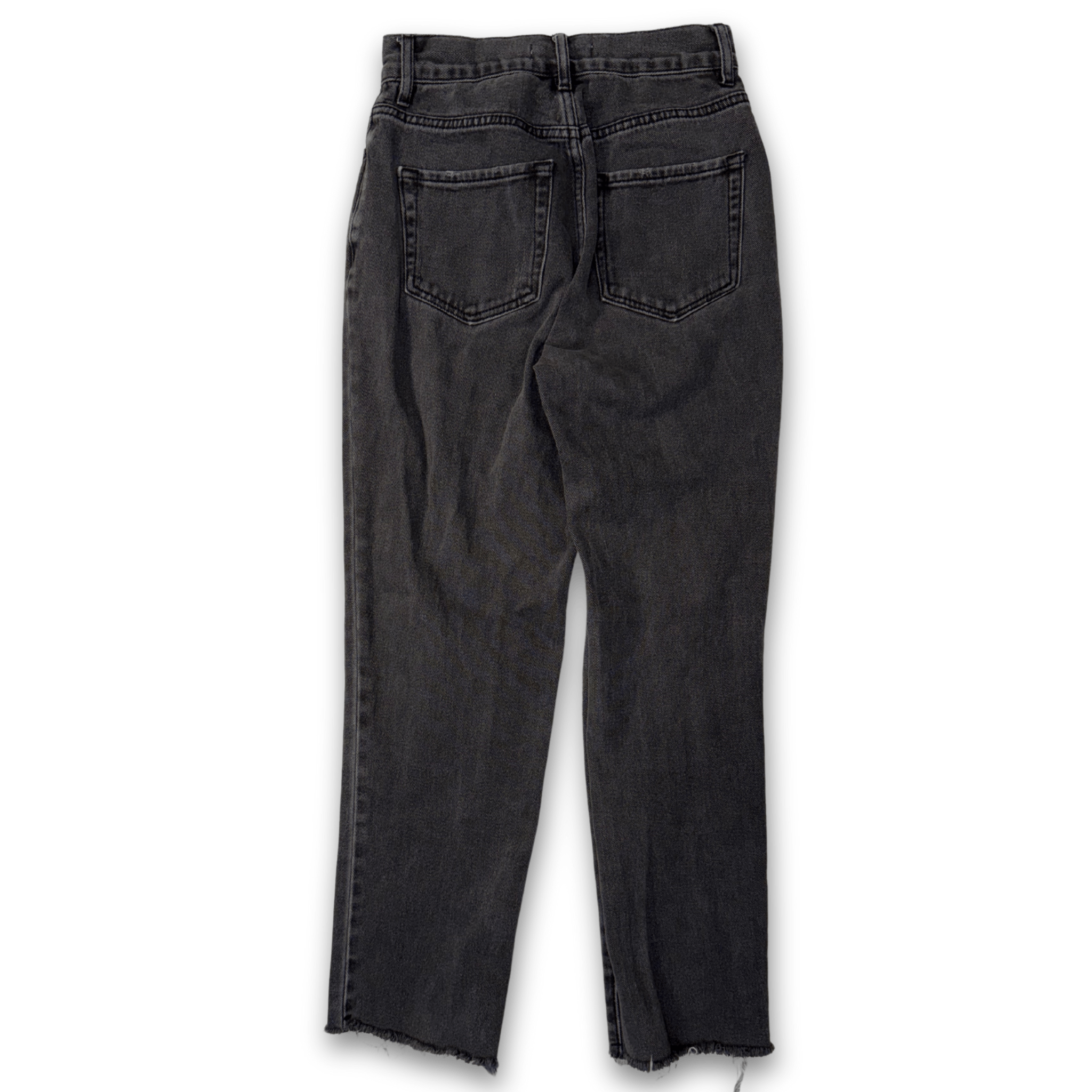 Pacsun Distressed High Rise Straight Leg Jeans | 25" | Black Denim Size 25" / US 0 / IT 36 - 2 Thumbnail