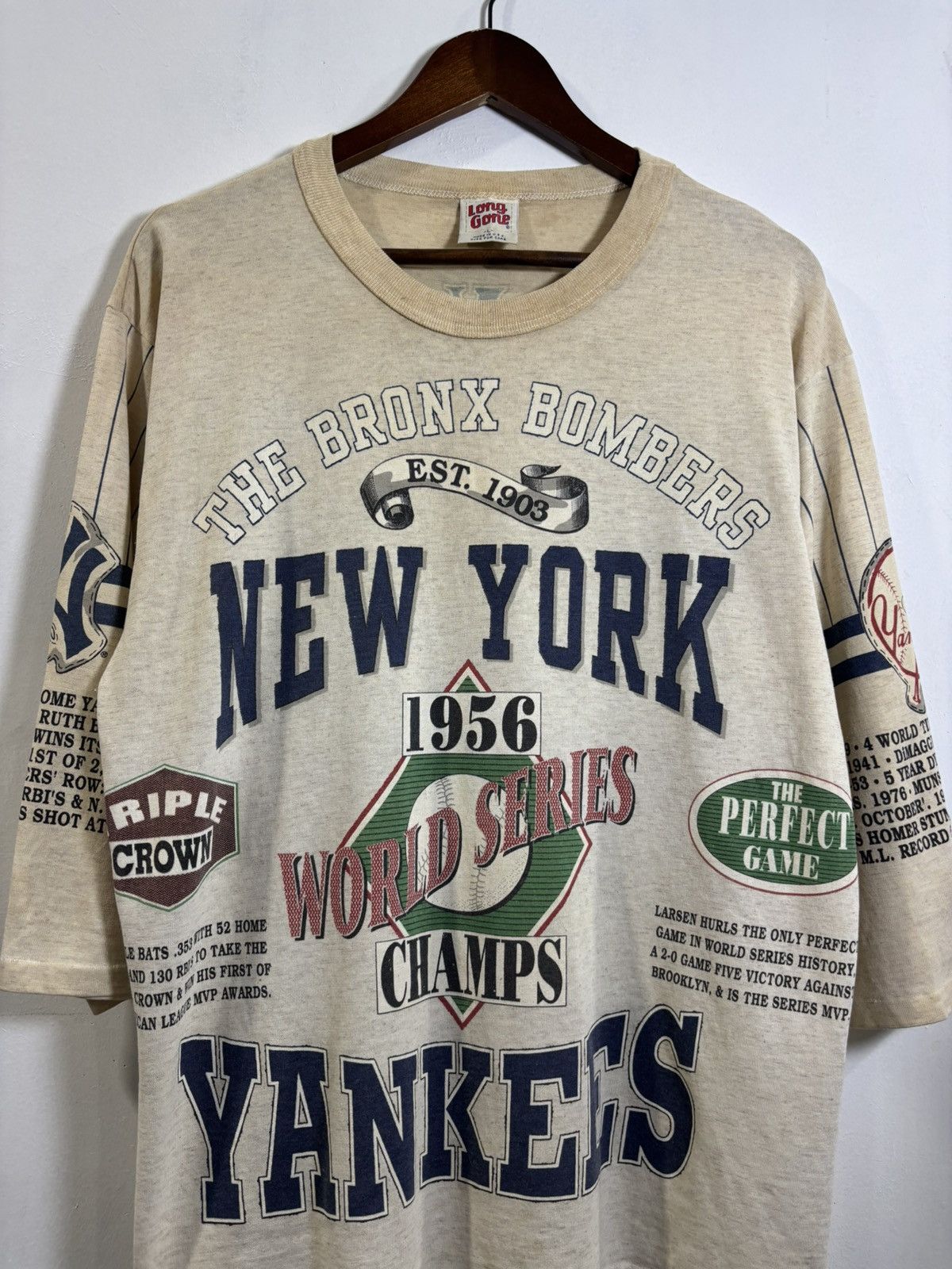 New York Yankees × Vintage Vintage New York Yankees Raglan Shirt Size US L / EU 52-54 / 3 - 3 Thumbnail