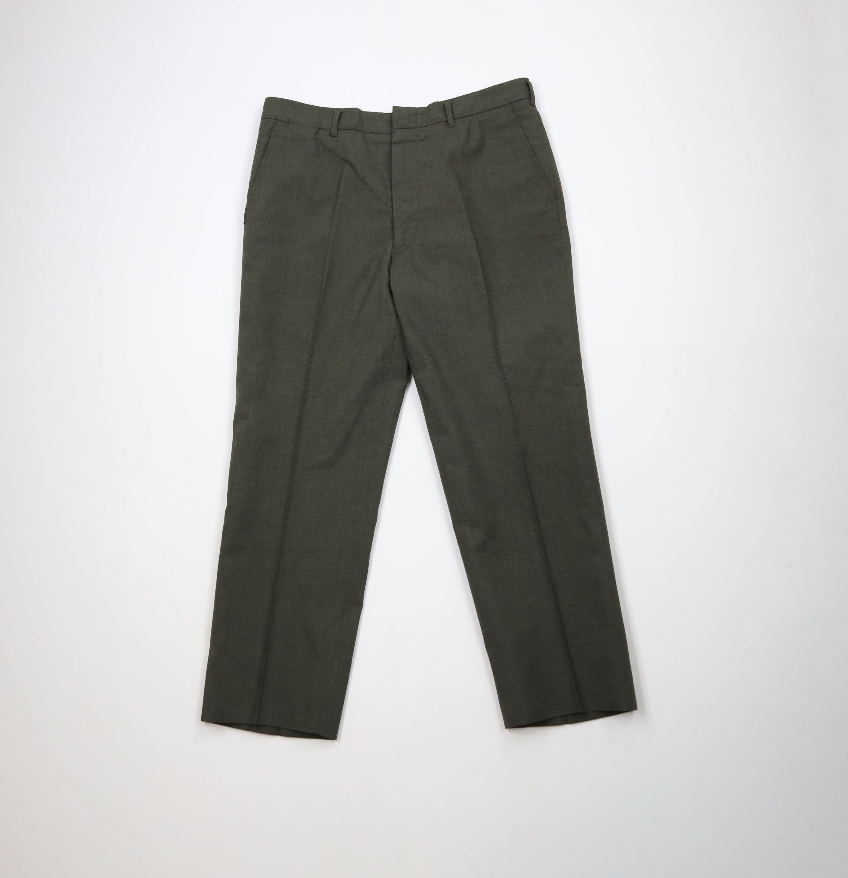 Vintage Vintage 50s 60s Streetwear Leg Chinos Pants Green USA Size US 32 / EU 48 - 1 Thumbnail