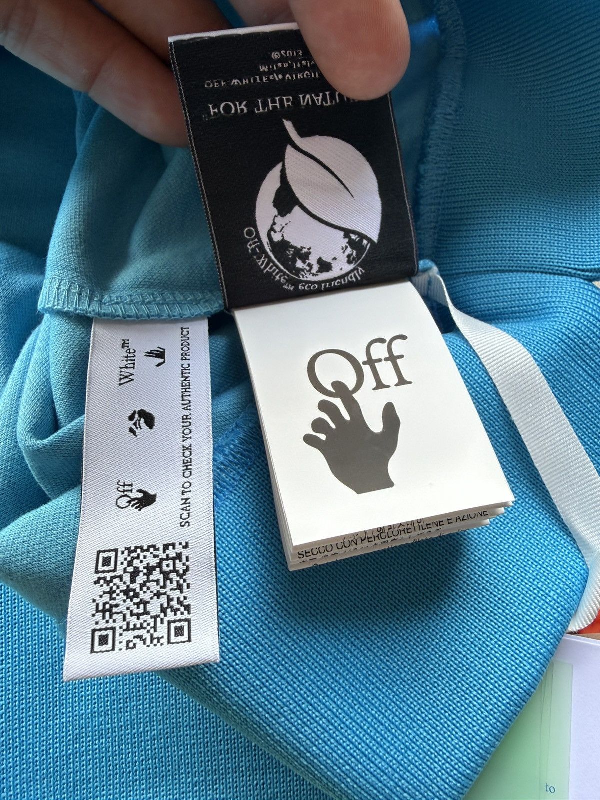 Off-White Off-White Hand Logo Hoodie Blue Size US S / EU 44-46 / 1 - 9 Thumbnail