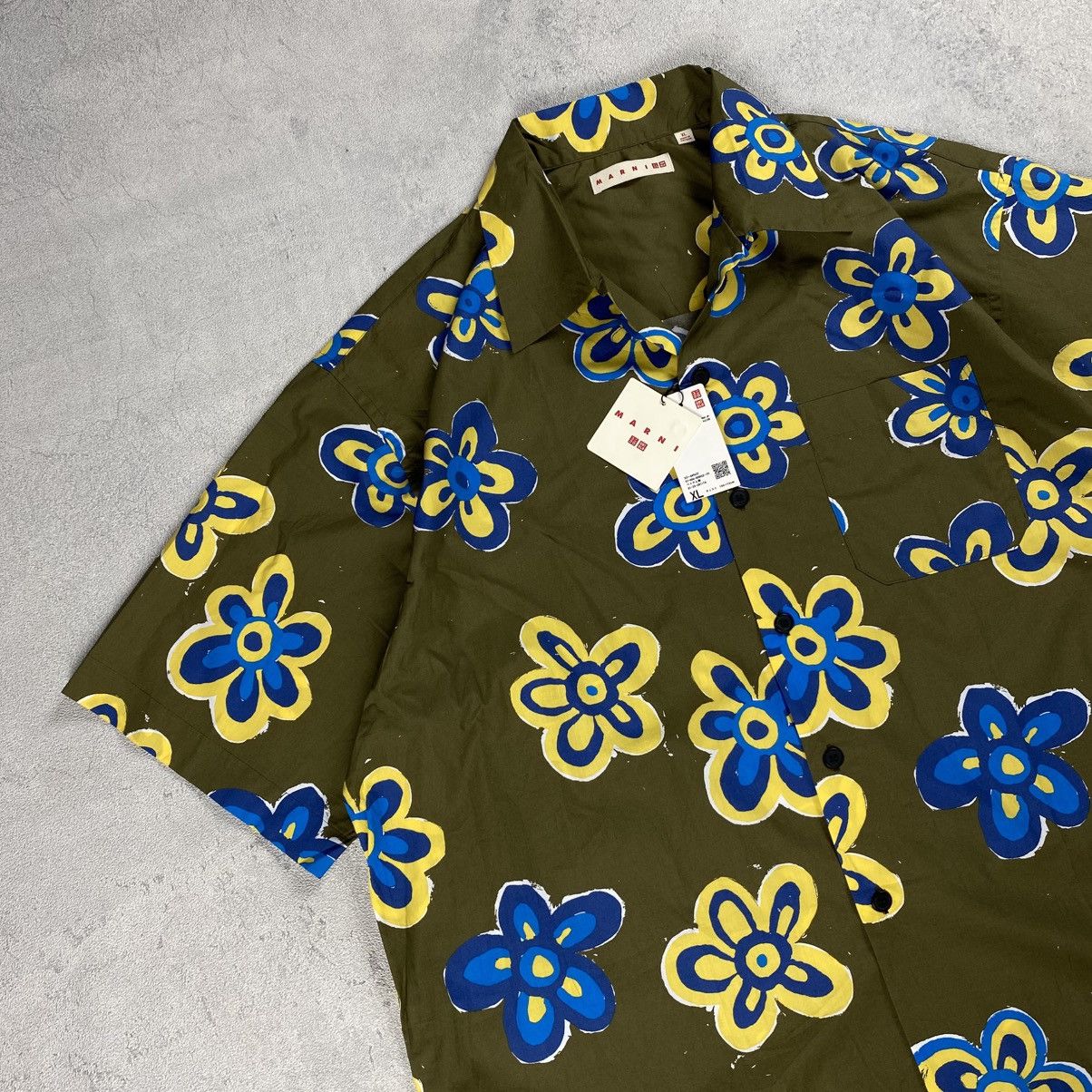Marni × Uniqlo Marni x Uniqlo Oversized Printed Short Sleeve Floral Shirt Size US XL / EU 56 / 4 - 2 Thumbnail