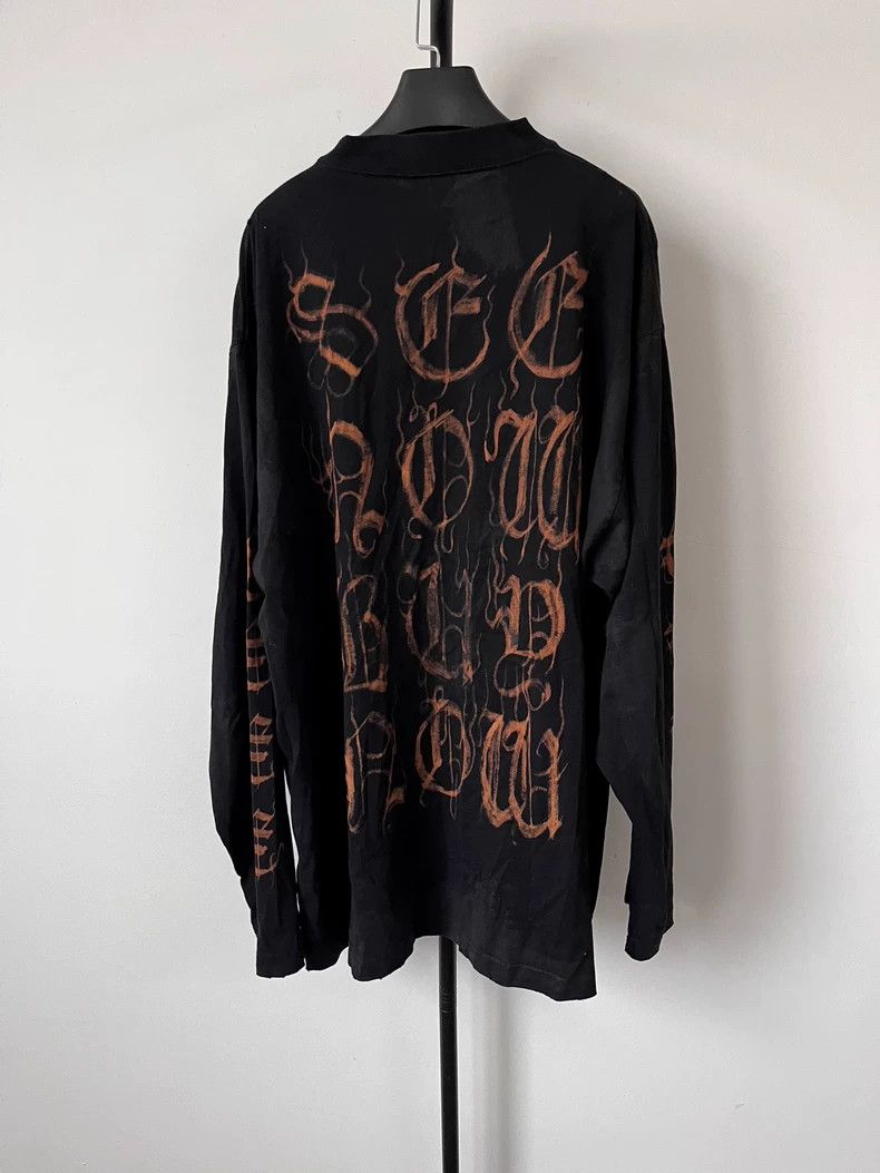 Balenciaga Balenciaga Loose round neck letter printed long sleeve T-s Size US L / EU 52-54 / 3 - 2 Thumbnail