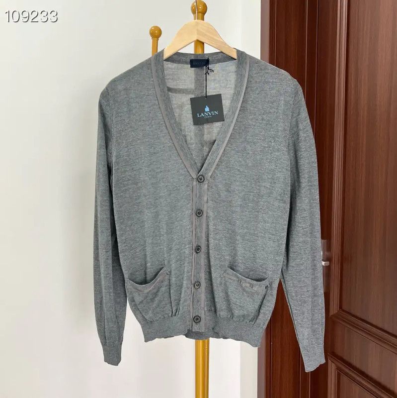 Lanvin Lanvin Gray Men's Wool Sweater 0089 Size US M / EU 48-50 / 2 - 1 Thumbnail