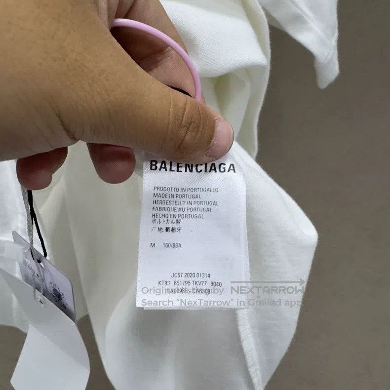 Balenciaga Balenciaga Scissors Pattern Printed White Crew Neck Short Size US M / EU 48-50 / 2 - 4 Thumbnail