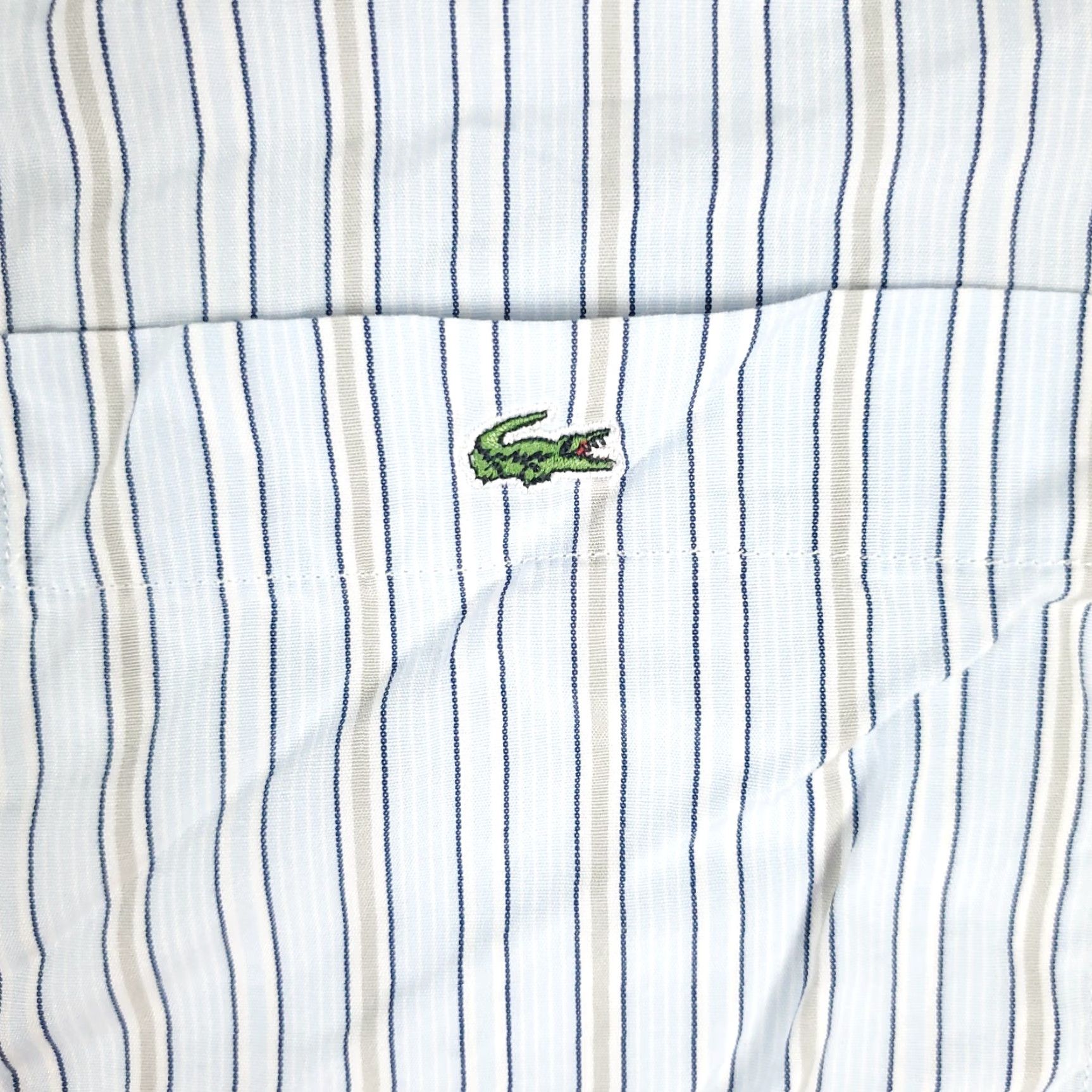 Lacoste VINTAGE Lacoste Shirt Men Size 38 Long Sleeve Blue Striped Button Up Casual Spring Fall Men Size US M / EU 48-50 / 2 - 2 Thumbnail