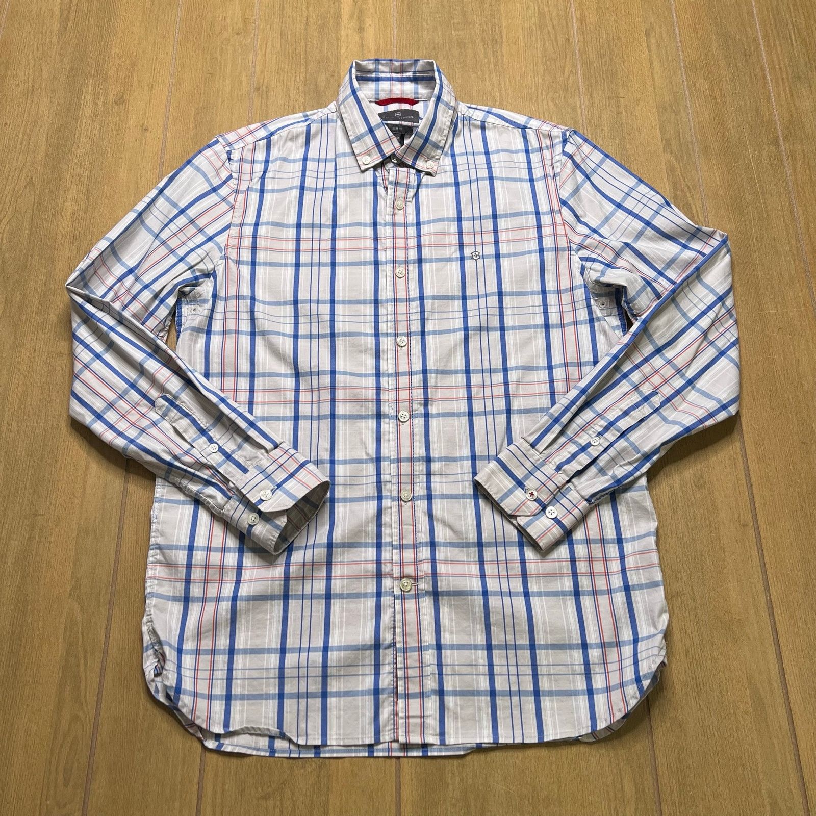 Victorinox Victorinox Button Down Shirt Men’s Medium Slim Fit Plaid Size US M / EU 48-50 / 2 - 1 Thumbnail