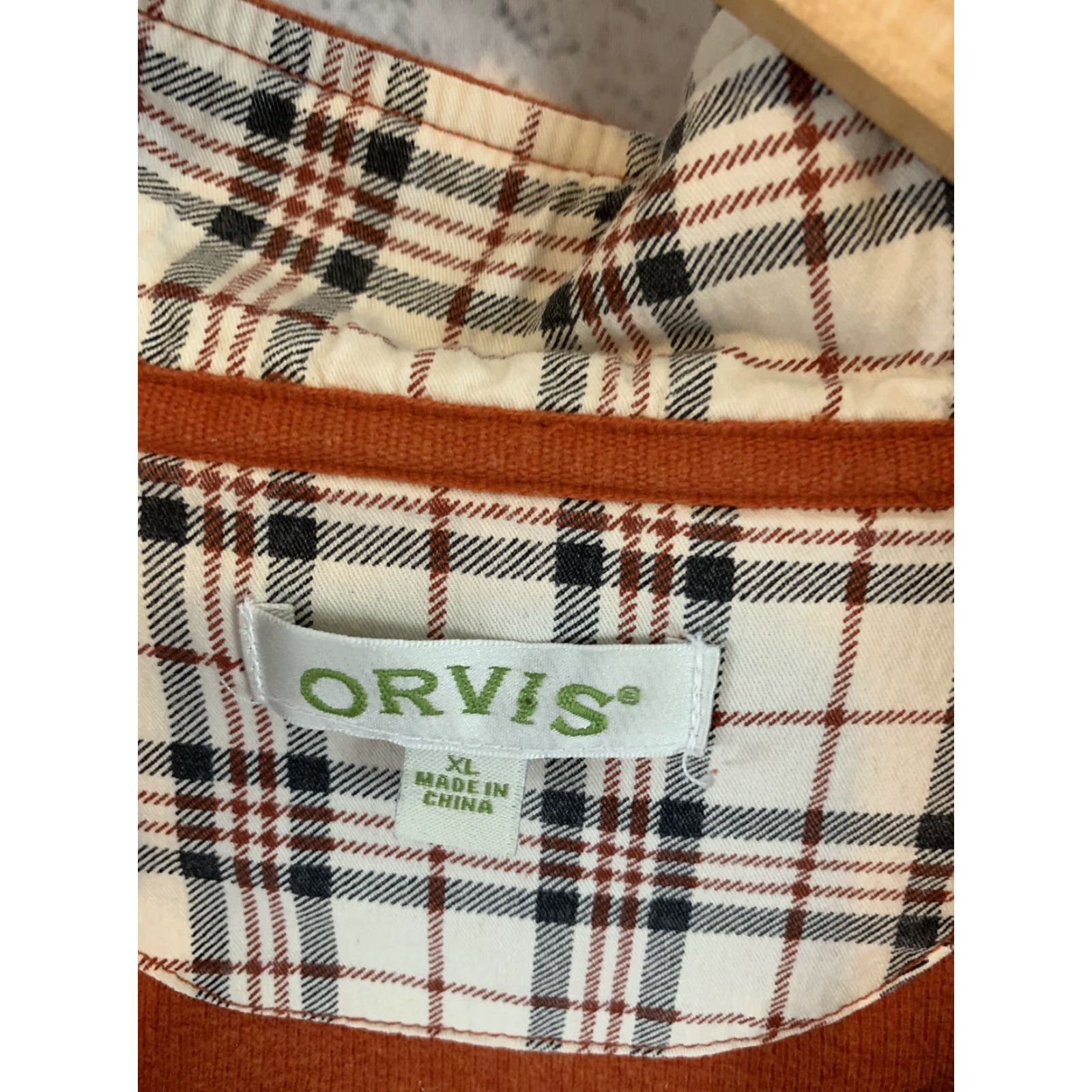 Orvis Orvis Men's 1/4 Zip Ribbed Pullover Cotton Sweater Orange XL Shirt Mens Size US XL / EU 56 / 4 - 2 Thumbnail