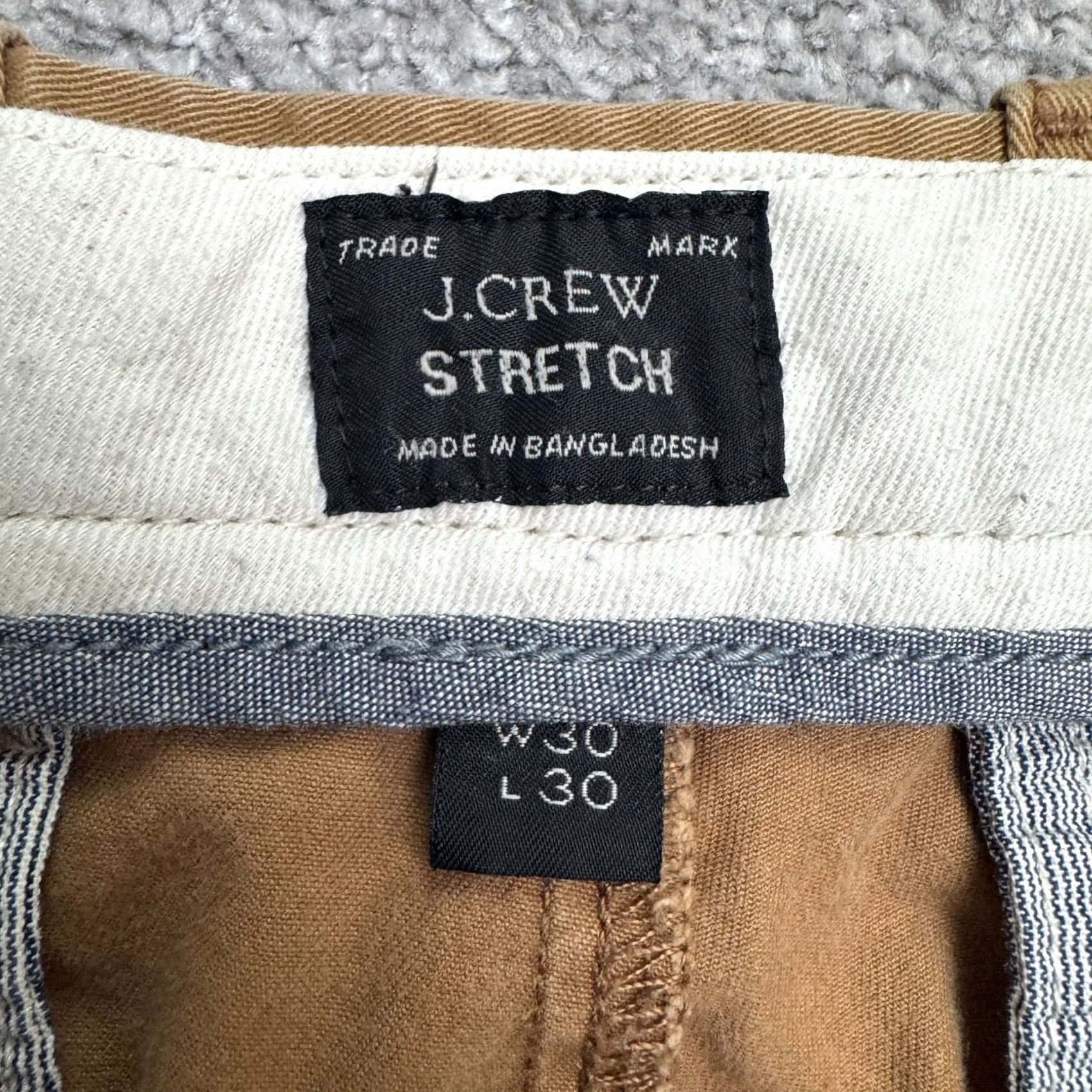 J.Crew J.CREW Mens Pants Chino Skinny Fit Stretch Khakis Brown Cotton Classic 30x30 Casual Workwear Size US 30 / EU 46 - 7 Thumbnail