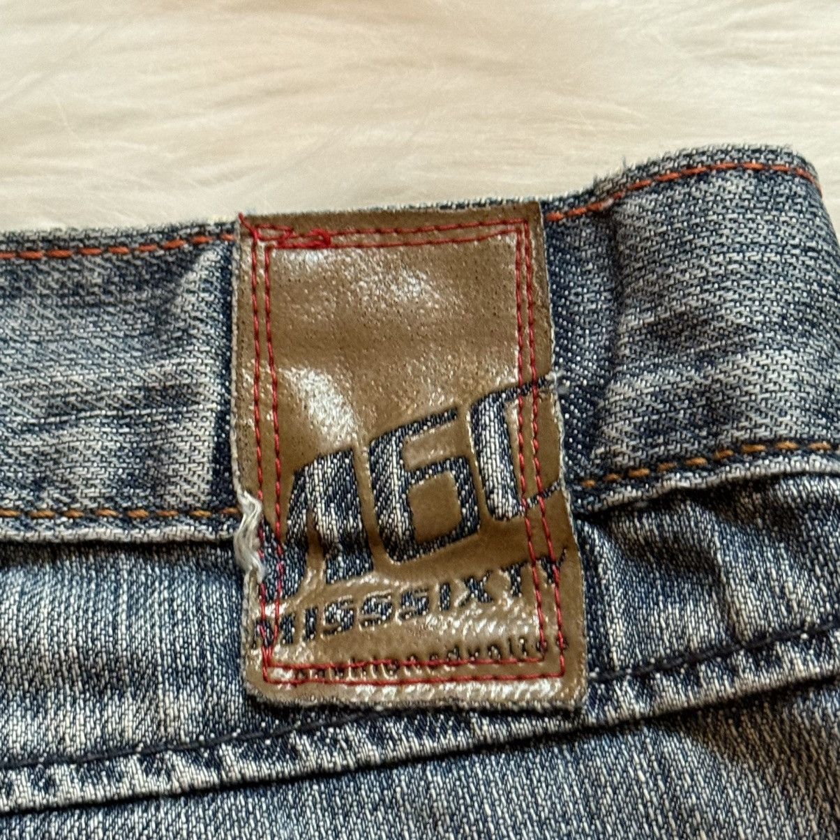 Miss Sixty 📌 Crazy Miss Sixty Vintage Washed Y2K Denim Shorts Size 29" - 3 Thumbnail
