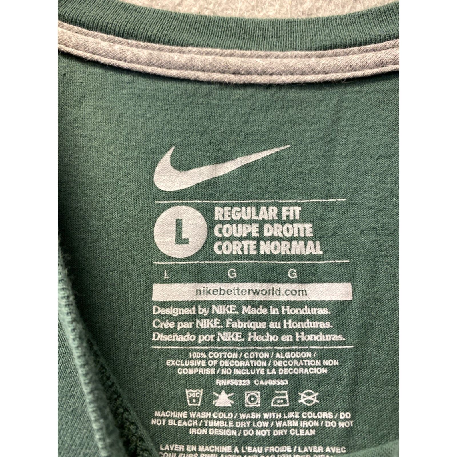 Nike Nike Shirt Men L Green Logo Graphic T-Shirt 90s Hip Hop Streetwear Athletic Casual Mens Size US L / EU 52-54 / 3 - 3 Thumbnail