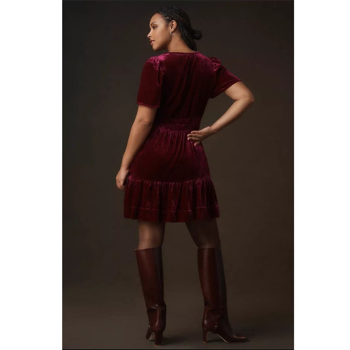 Anthropologie New Anthropologie The Somerset Mini Dress: Velvet $168 XXS Size XXS / US 00 / IT 34 - 3 Thumbnail