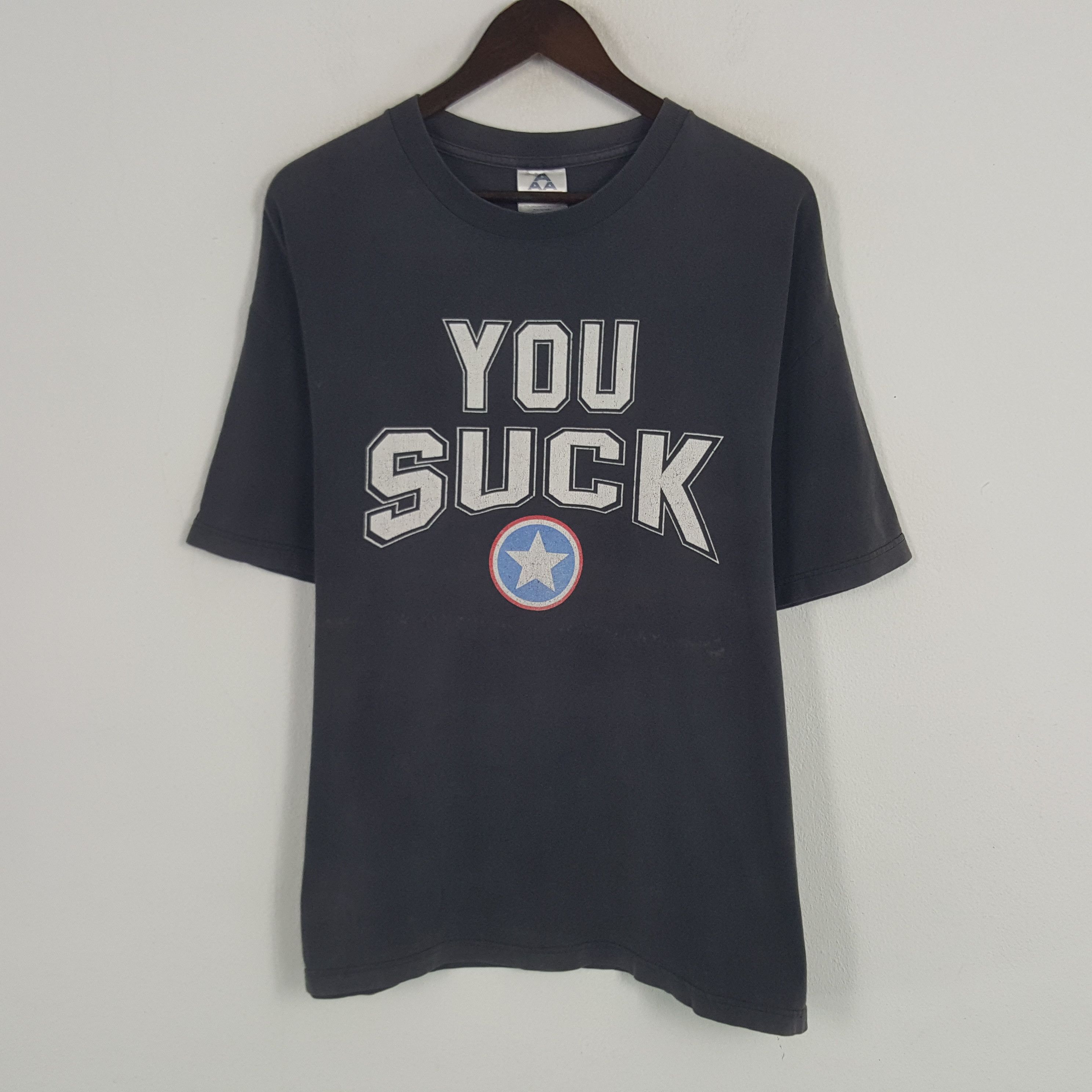 Alstyle × Vintage × WWE Vintage WWE You Suck T-Shirt Size US XL / EU 56 / 4 - 1 Thumbnail