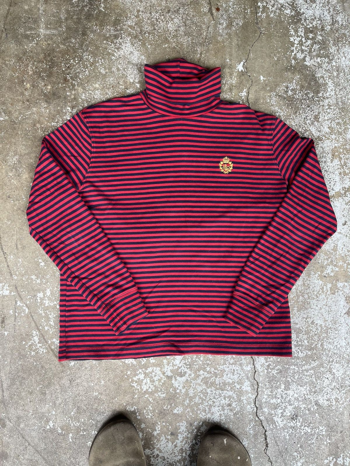 Ralph Lauren Vintage 90s Ralph Lauren Striped Turtleneck Shirt Size L / US 10 / IT 46 - 2 Thumbnail